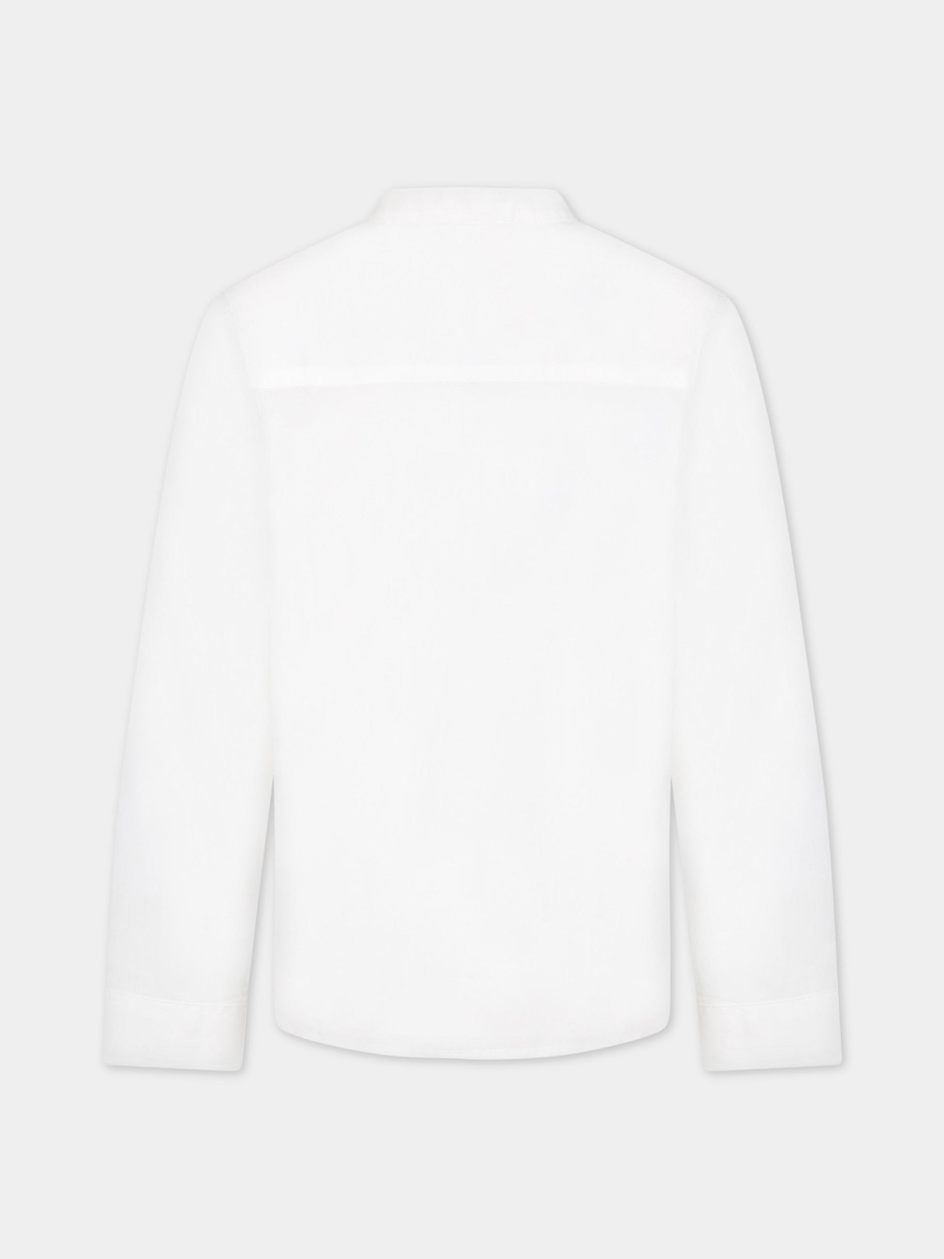 Camicia bianca per bambino con iconico aquilotto,Armani Junior,3R4CJD 1NVZZ 0100