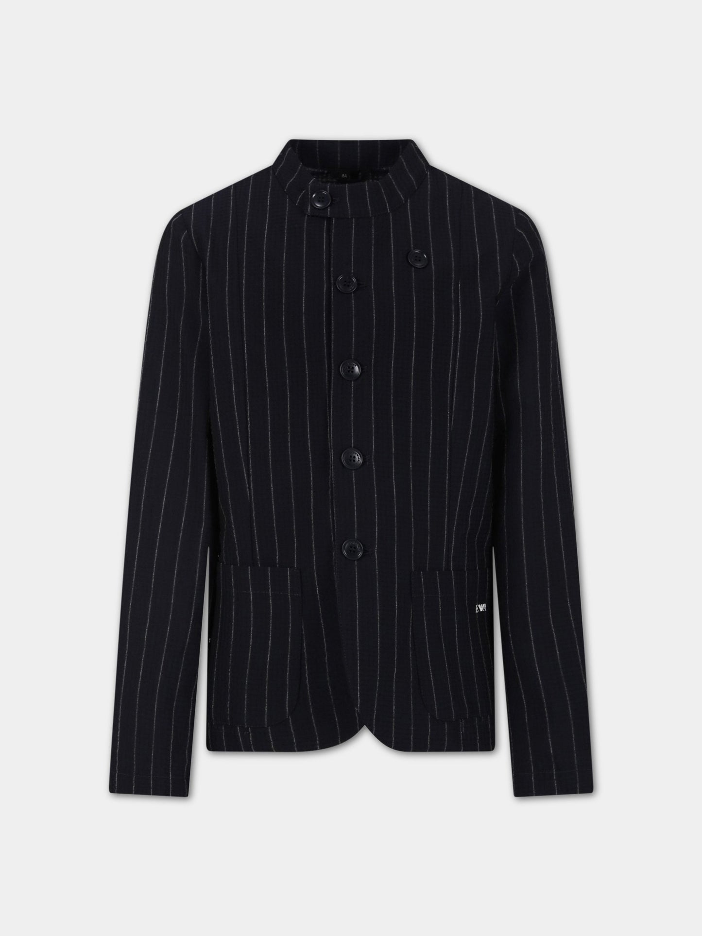 Giacca blu per bambino con logo,Armani Junior,3R4GJC 4N7TZ F924