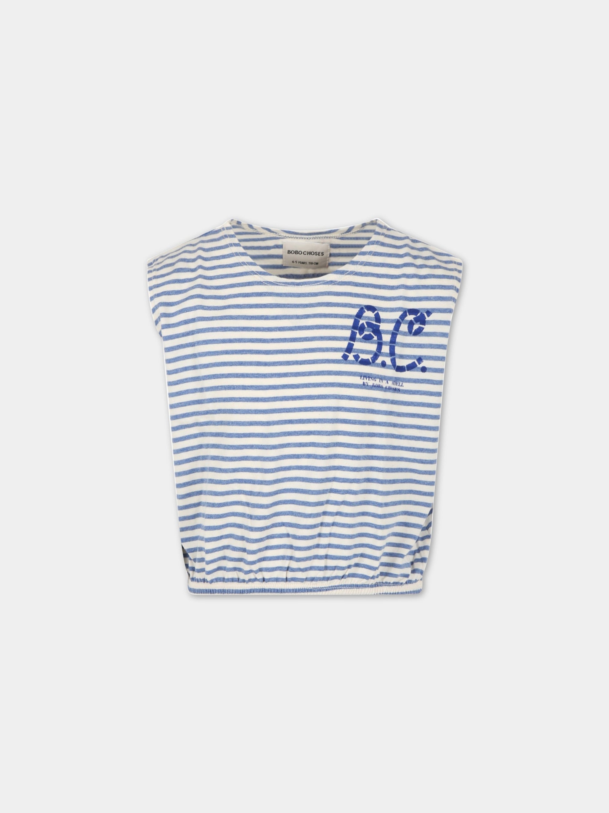 Canotta multicolor per bambina con logo blu,Bobo Choses,123AC020