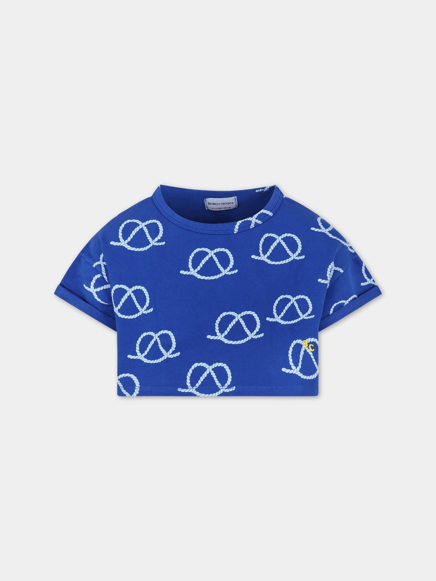 Felpa blu per bambina con logo,Bobo Choses,123AC033