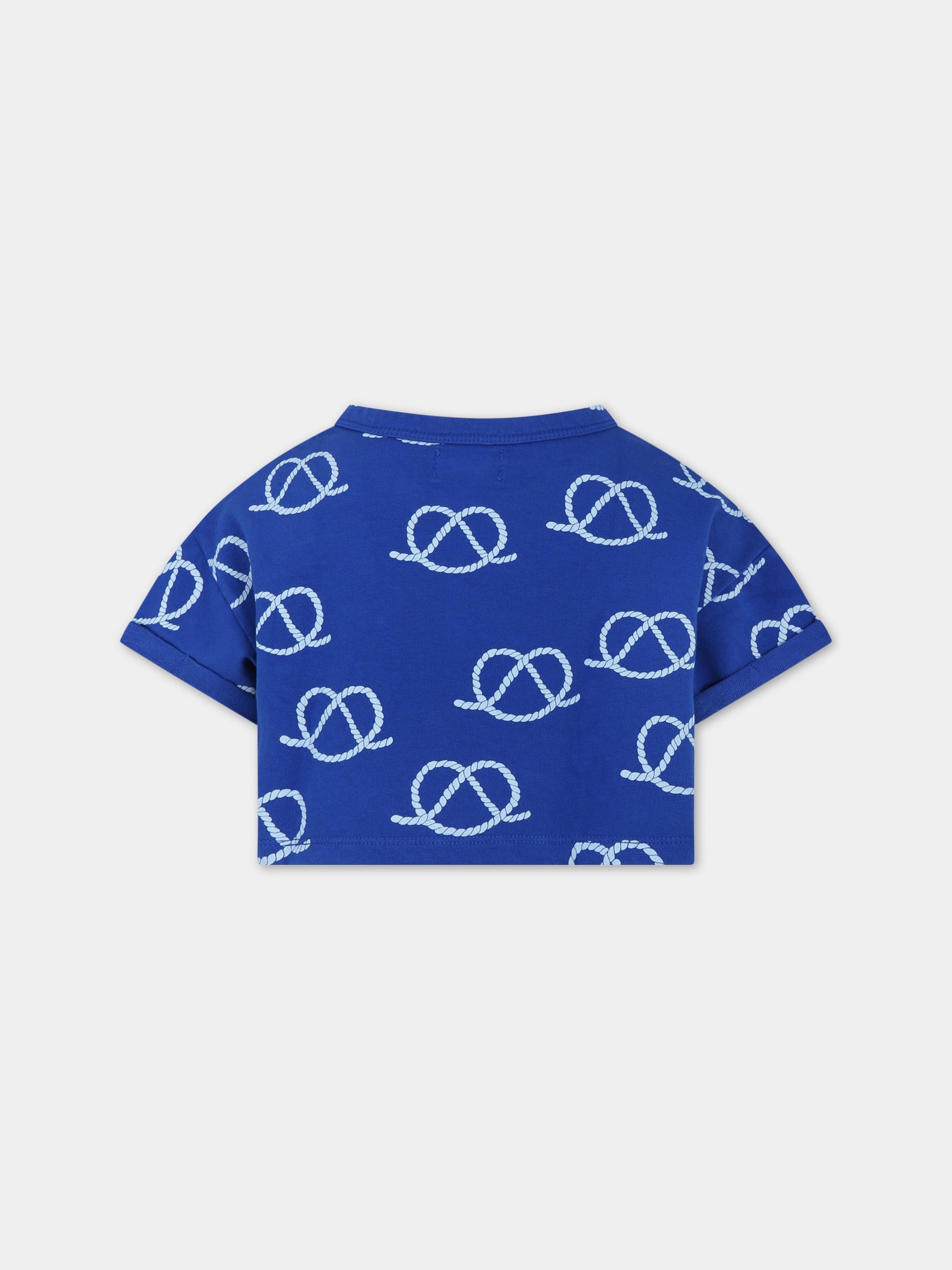 Felpa blu per bambina con logo,Bobo Choses,123AC033