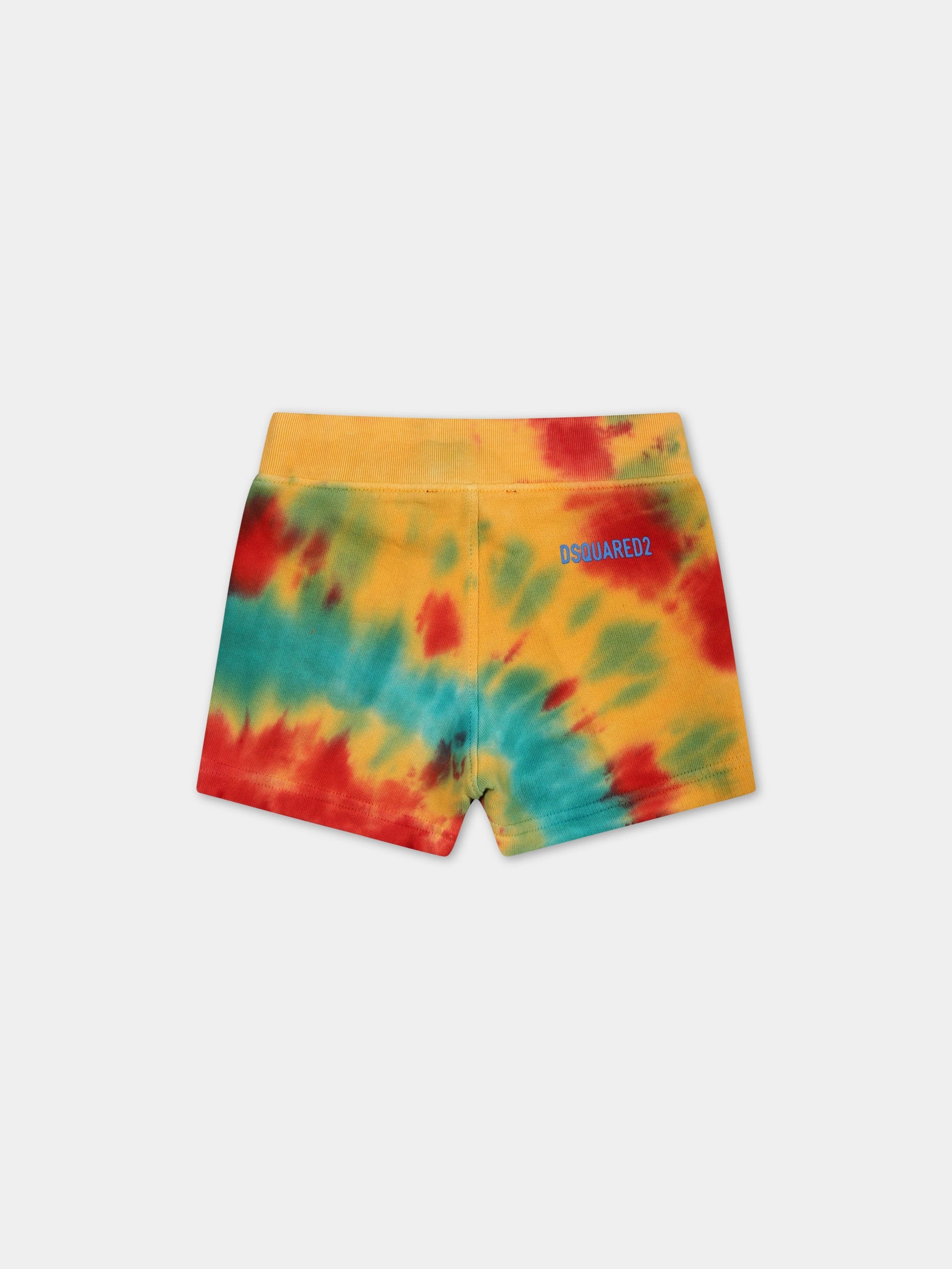 Shorts multicolor per neonato con logo,Dsquared2,DQ1592 D0A3T DQ255