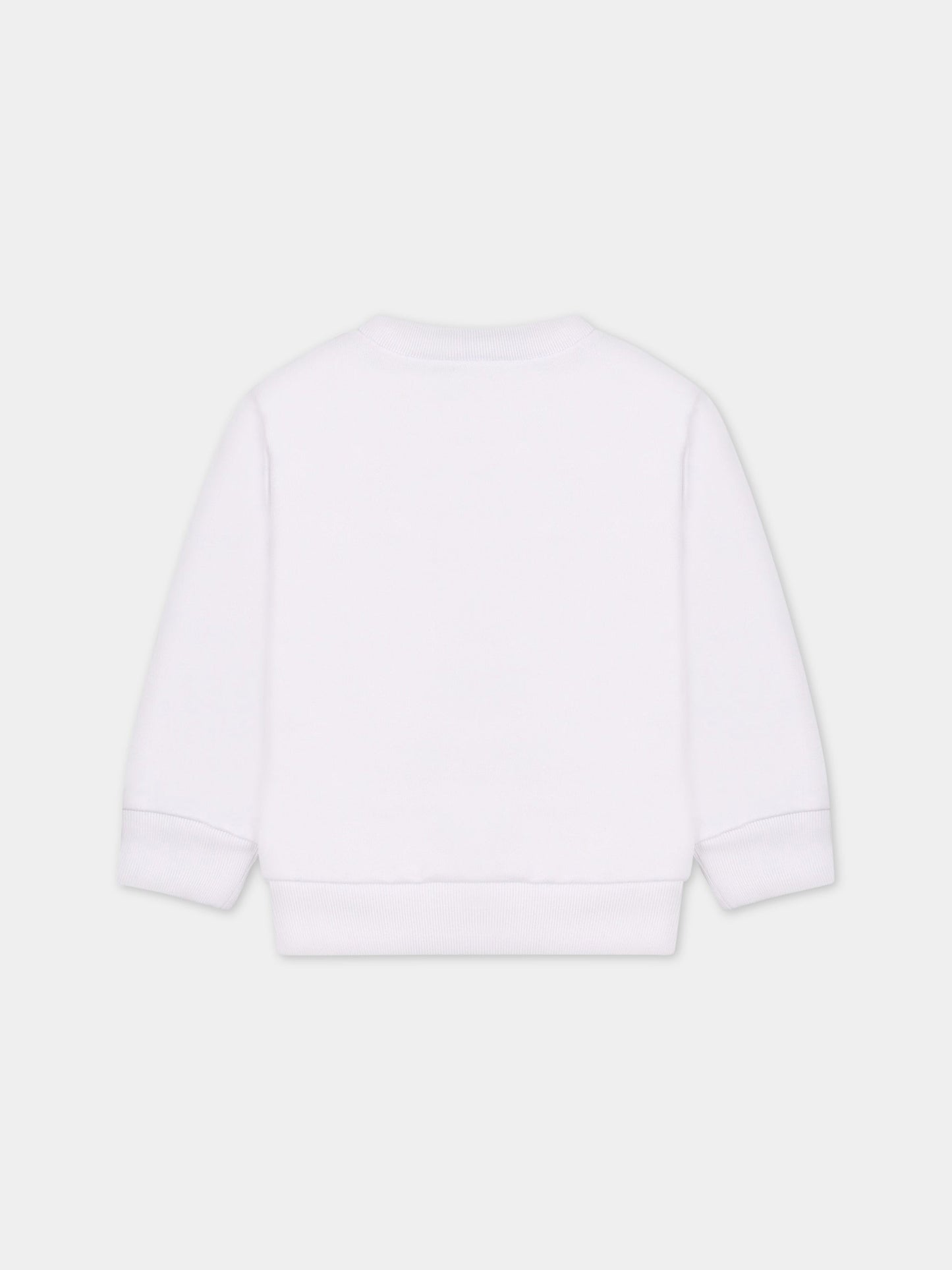 Felpa bianca per neonato con logo,Dsquared2,DQ1603 D0A2F DQ100