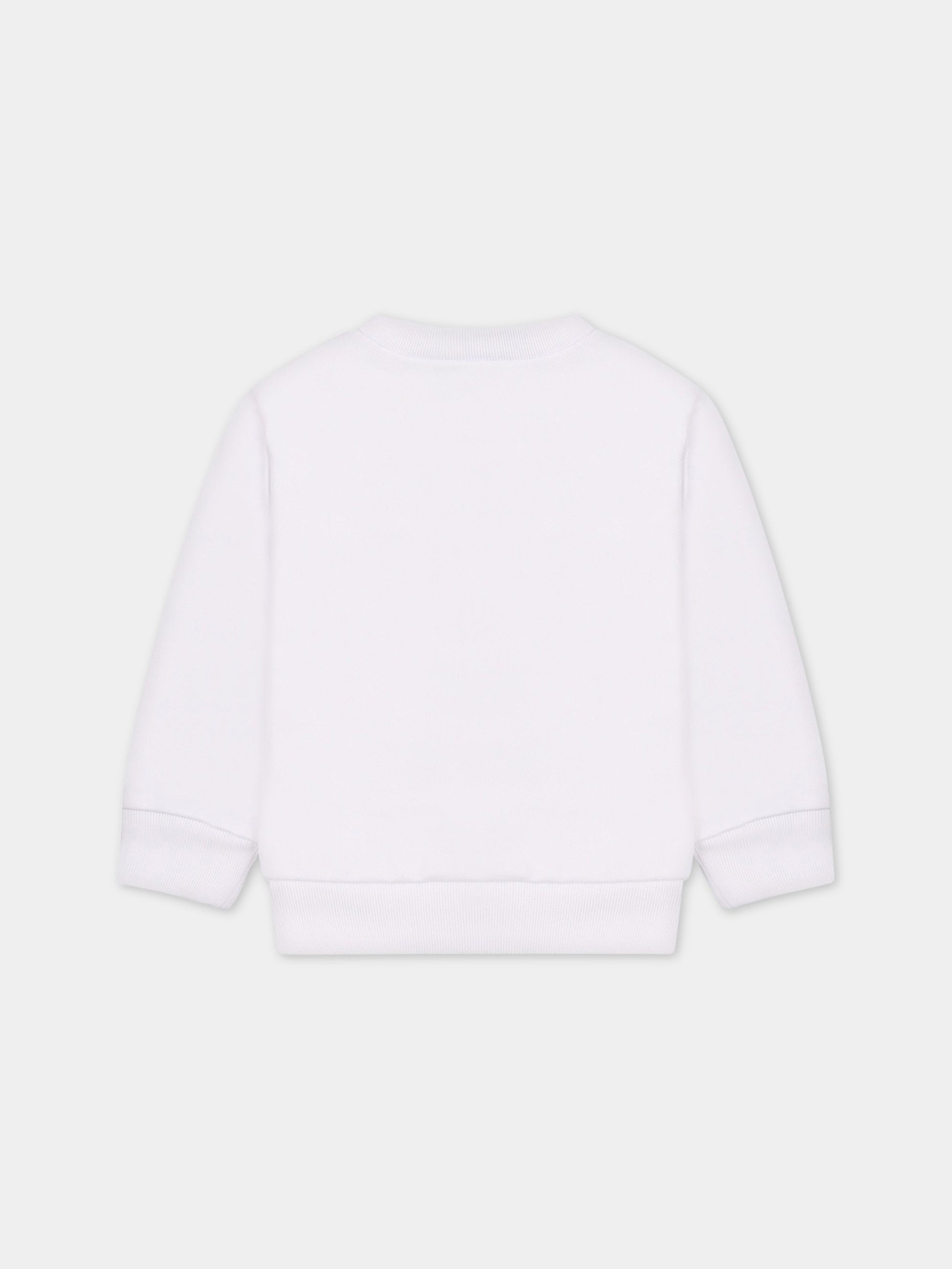 Felpa bianca per neonato con logo,Dsquared2,DQ1603 D0A2F DQ100