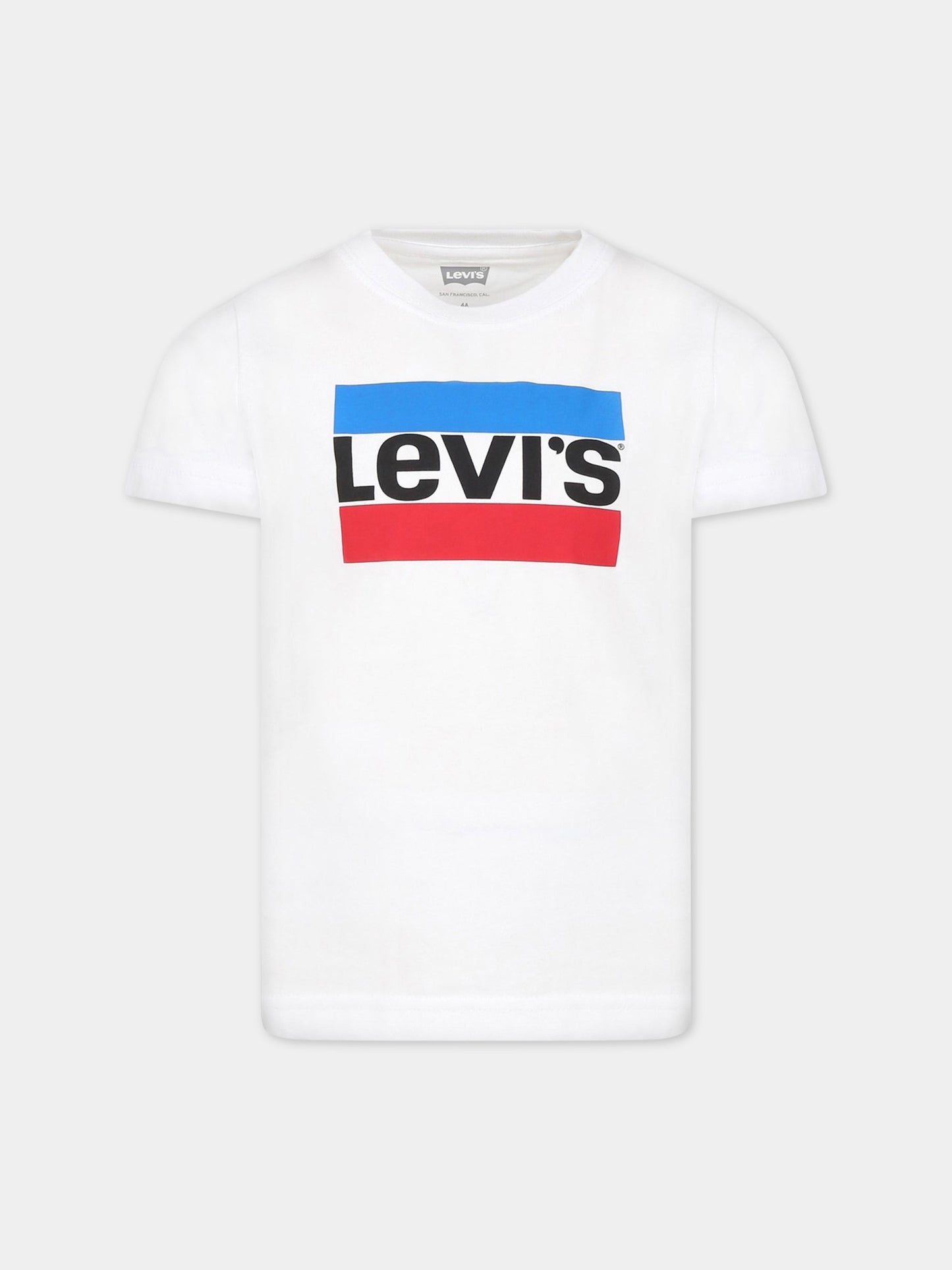 T-shirt bianca per bambino con logo,Levi's Kids,LK9E8568 9E8568 001