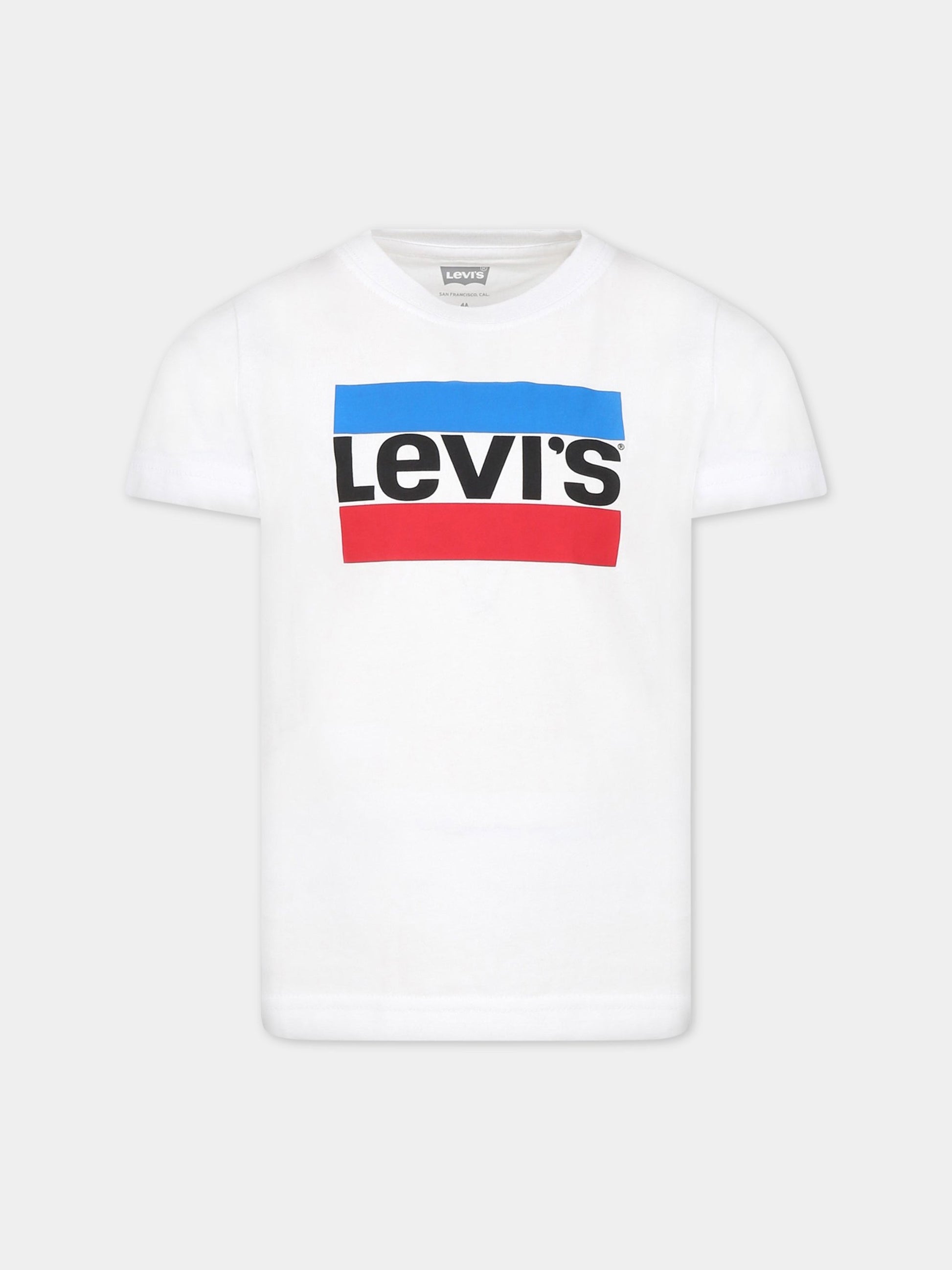 T-shirt bianca per bambino con logo,Levi's Kids,LK9E8568 9E8568 001