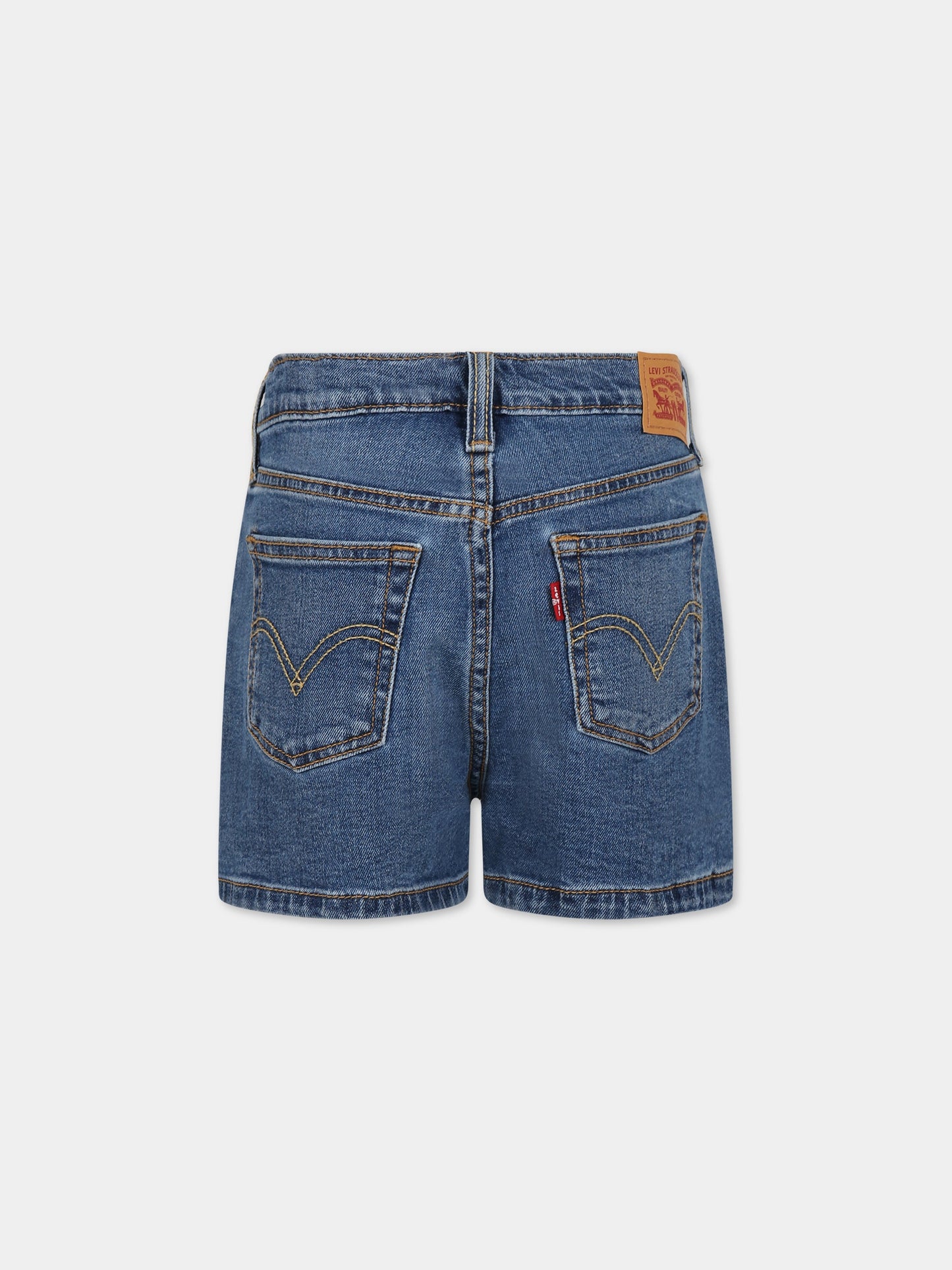 Shorts blu per bambina con logo,Levi's Kids,LK4EH878 4EH878 M8Z