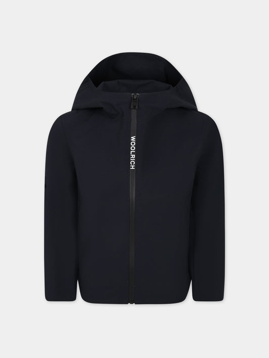 Giubbotto blu per bambino con logo,Woolrich Kids,CFWKOU0368MRUT3280 3989