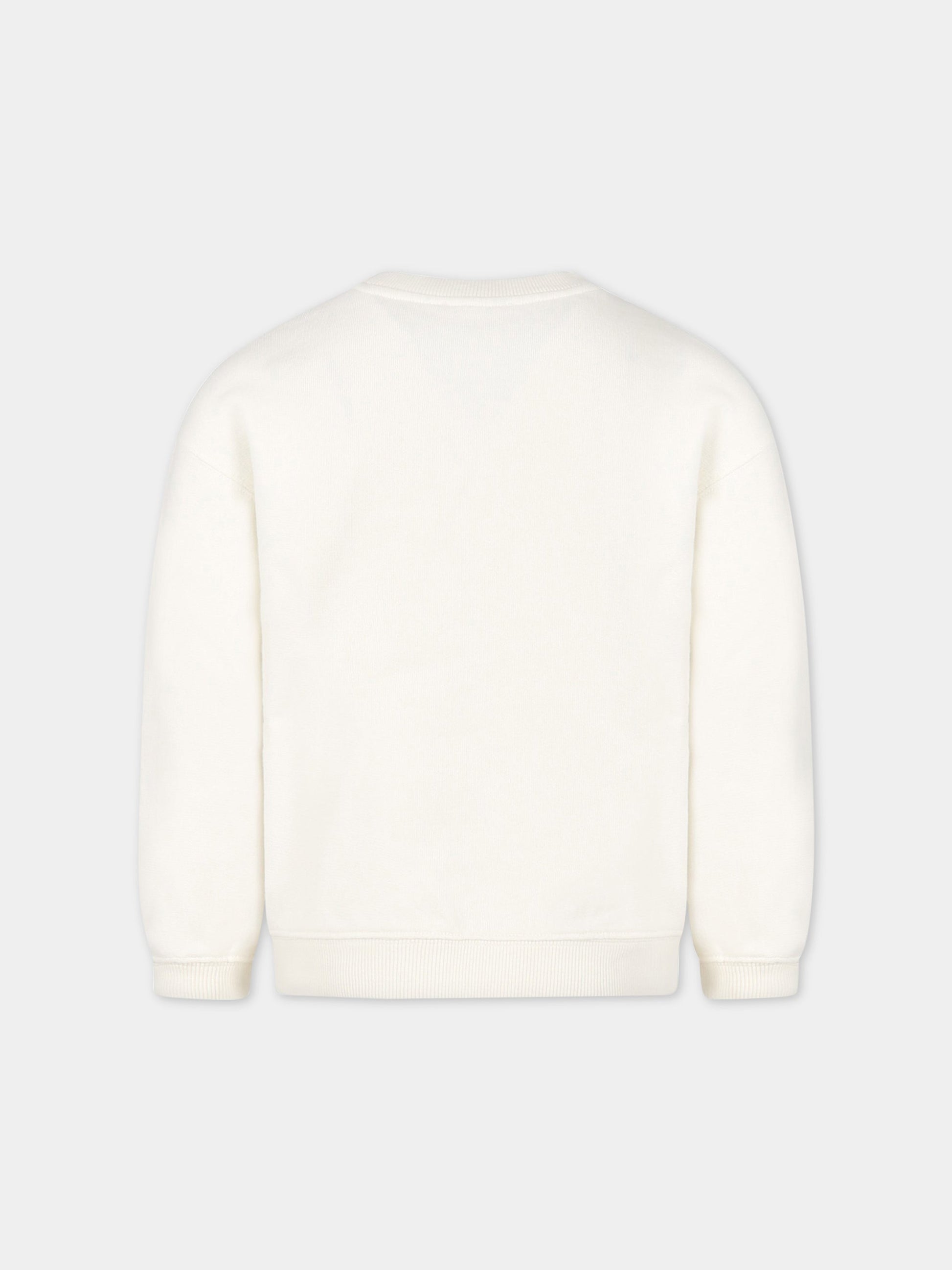 Felpa bianca per bambina con ciliegie ricamate,Bonpoint,S03GSWK00003 102