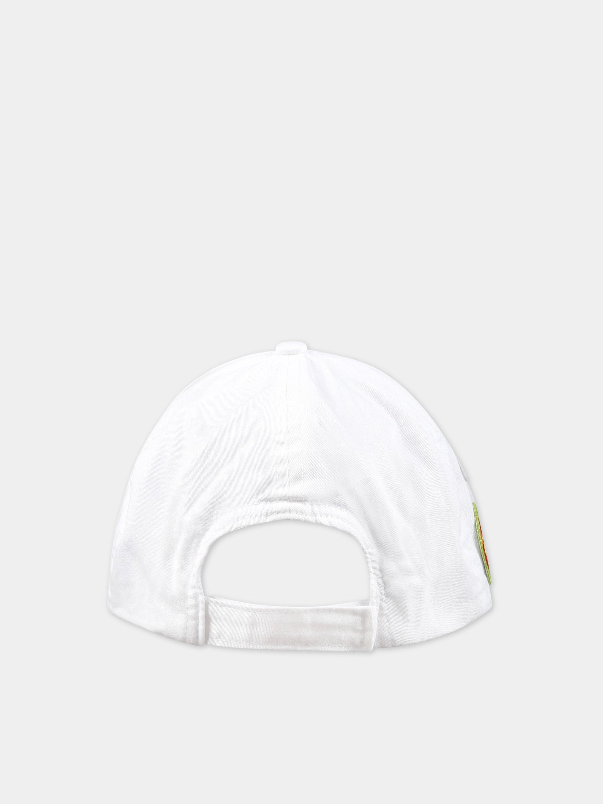 Cappello bianco per bambini con Teddy Bear e logo,Moschino Kids,HXX00W LOA00 10101
