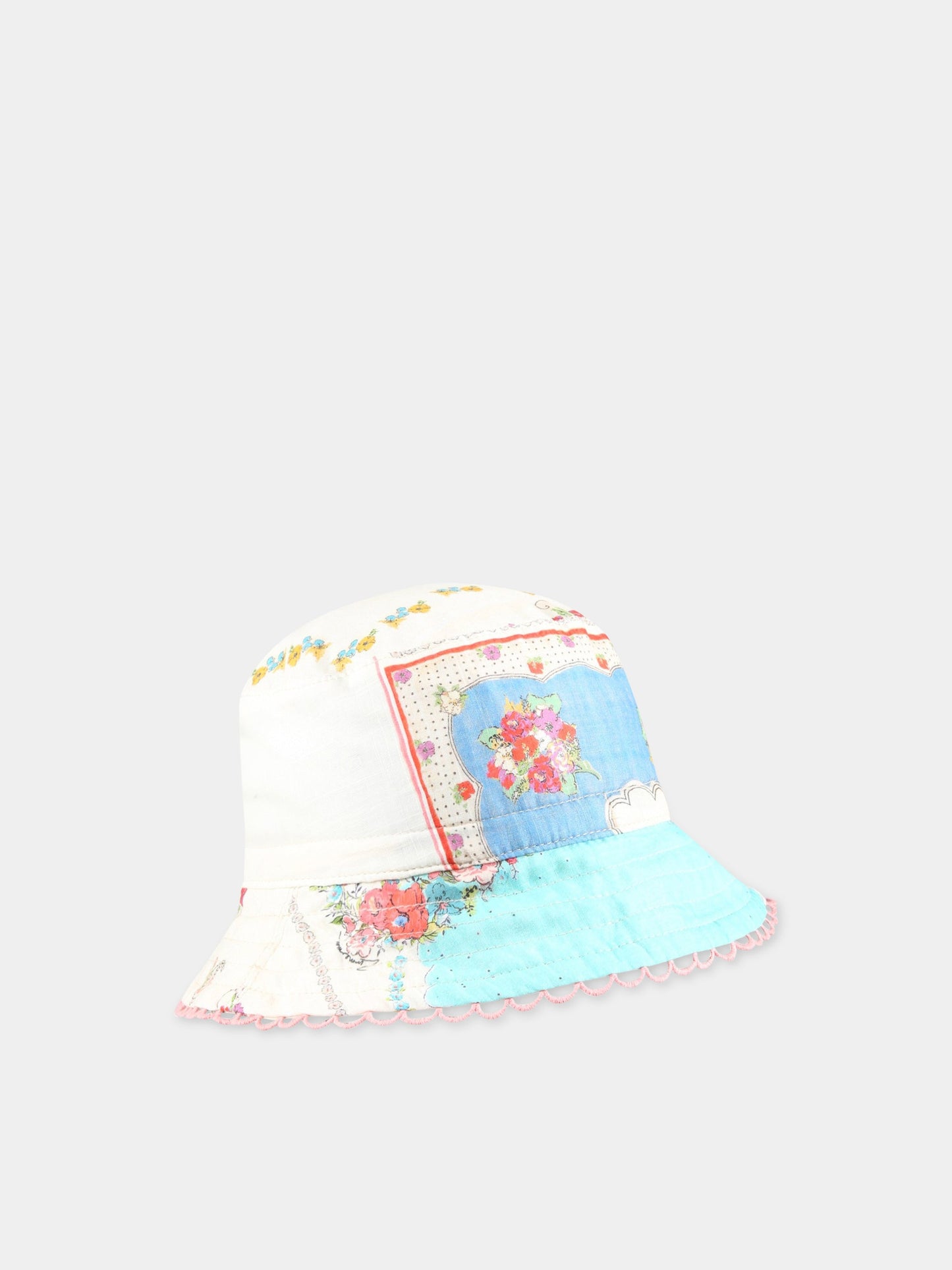 Cloche multicolor per bambina con stampa floreale,Zimmermann,1887RS23 PPAF