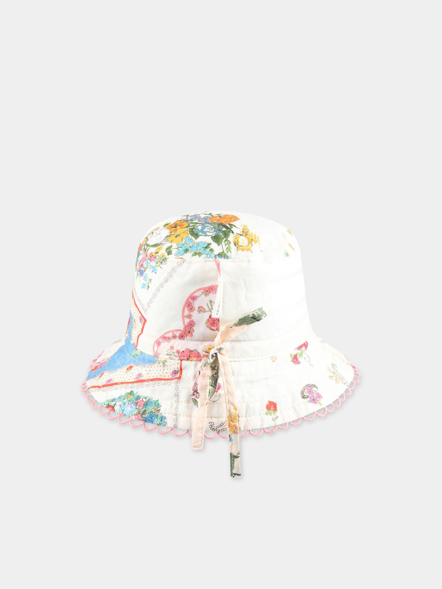Cloche multicolor per bambina con stampa floreale,Zimmermann,1887RS23 PPAF