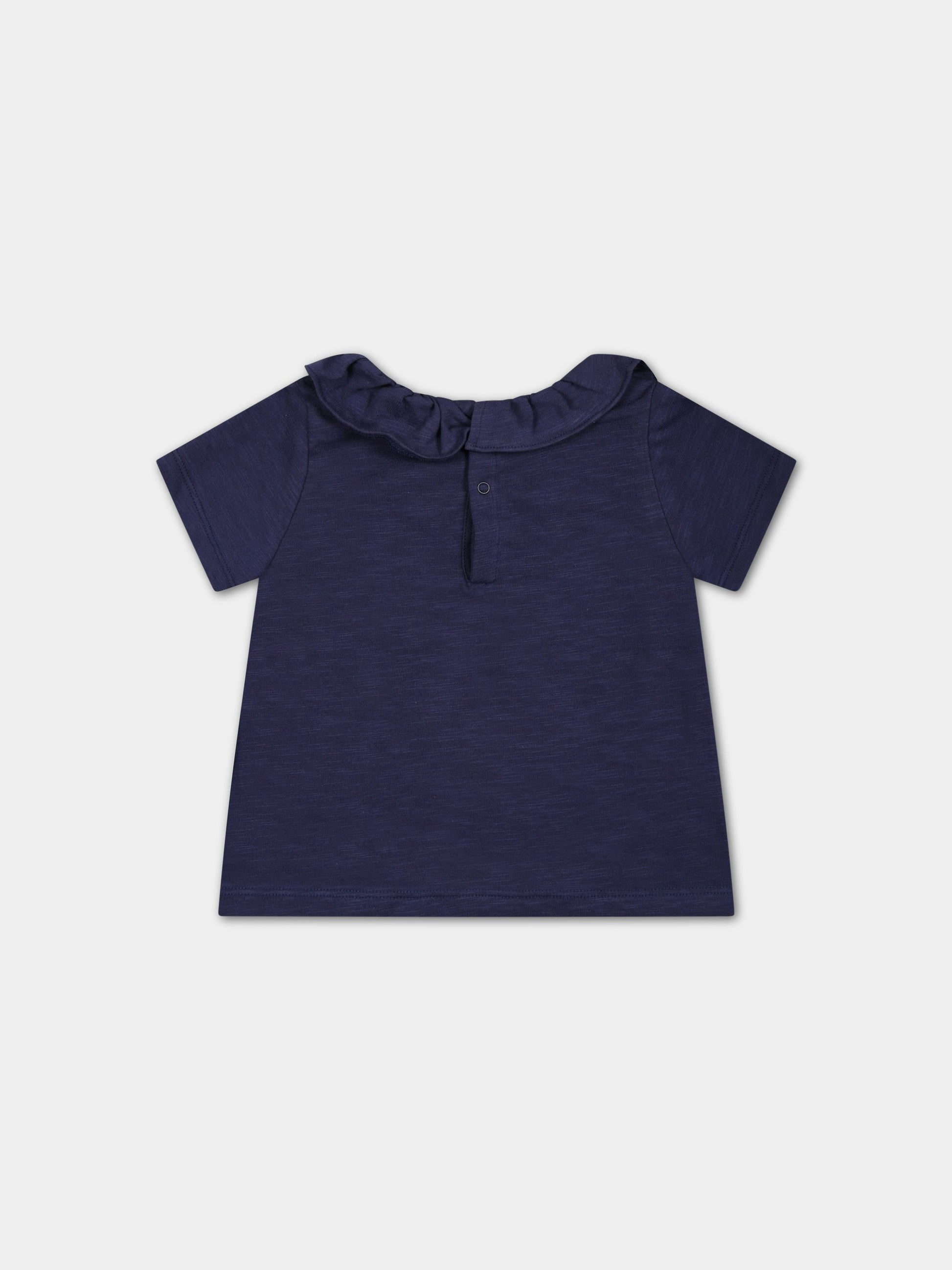 T-shirt blu per neonata,Petit Bateau,A06ZT CHALOUPE