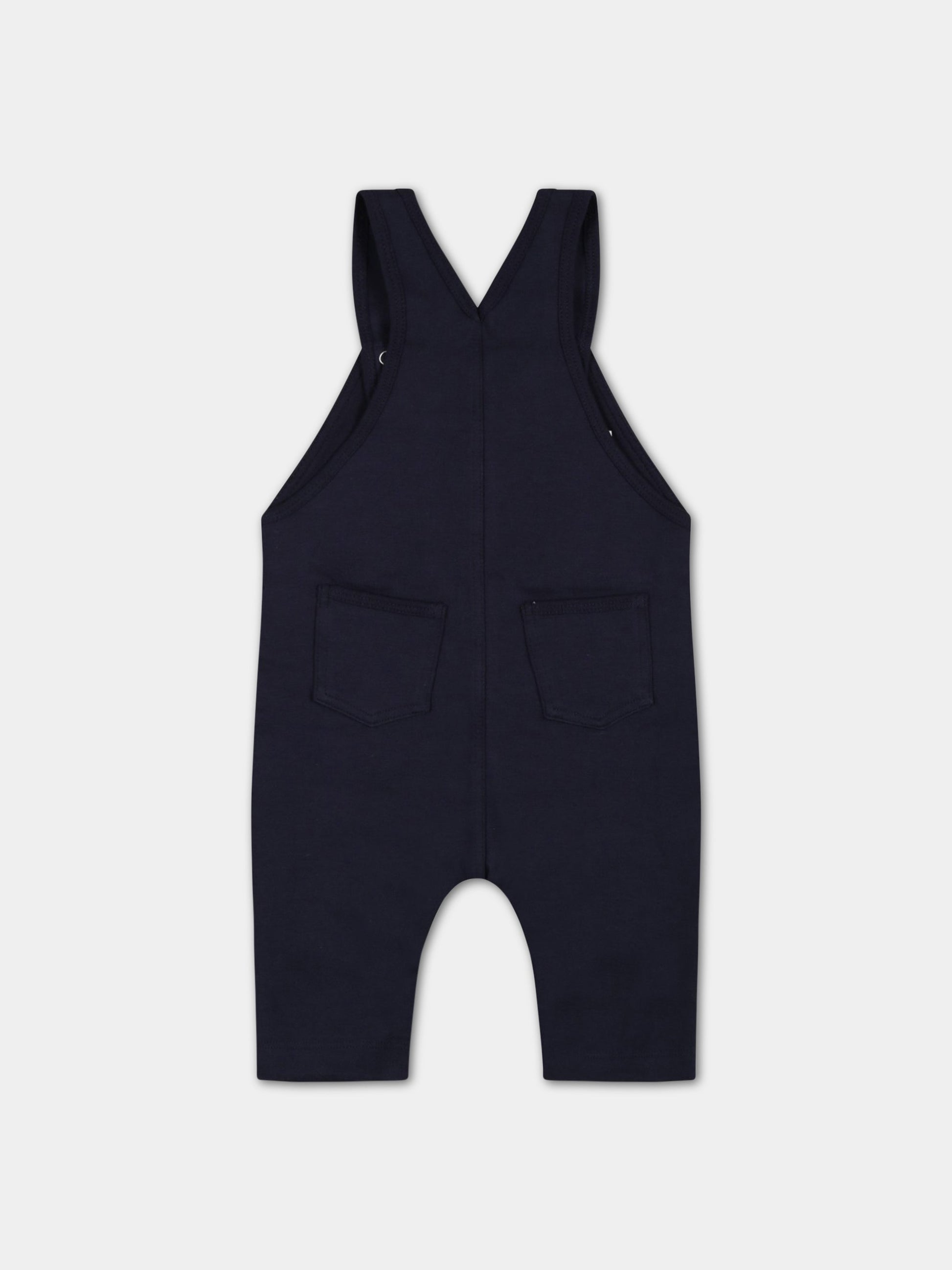 Salopette blu per neonato,Petit Bateau,A0783 SMOKING