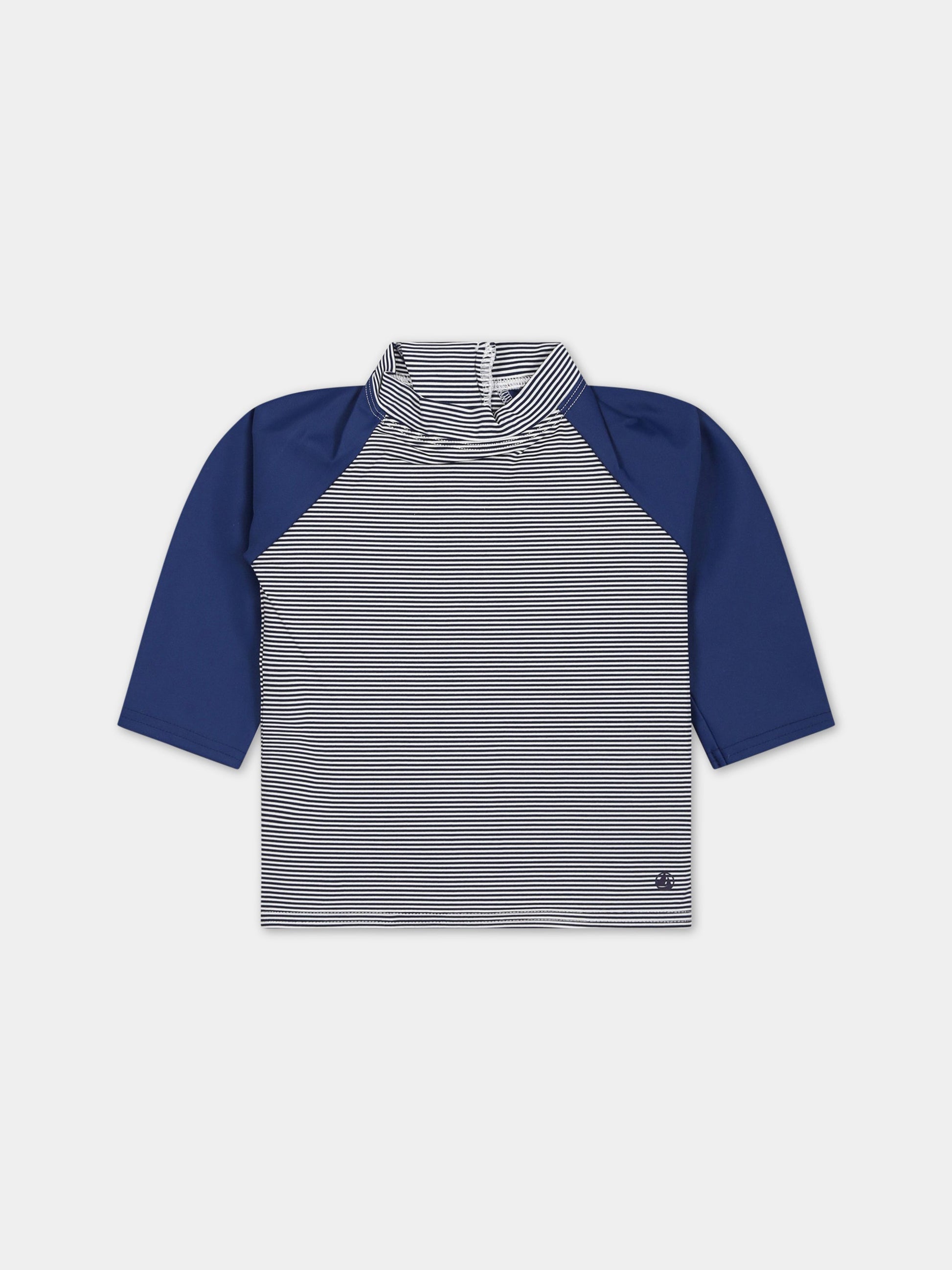 T-shirt multicolor per neonato con logo,Petit Bateau,A03QQ MEDIEVAL/MARSHMALLOW