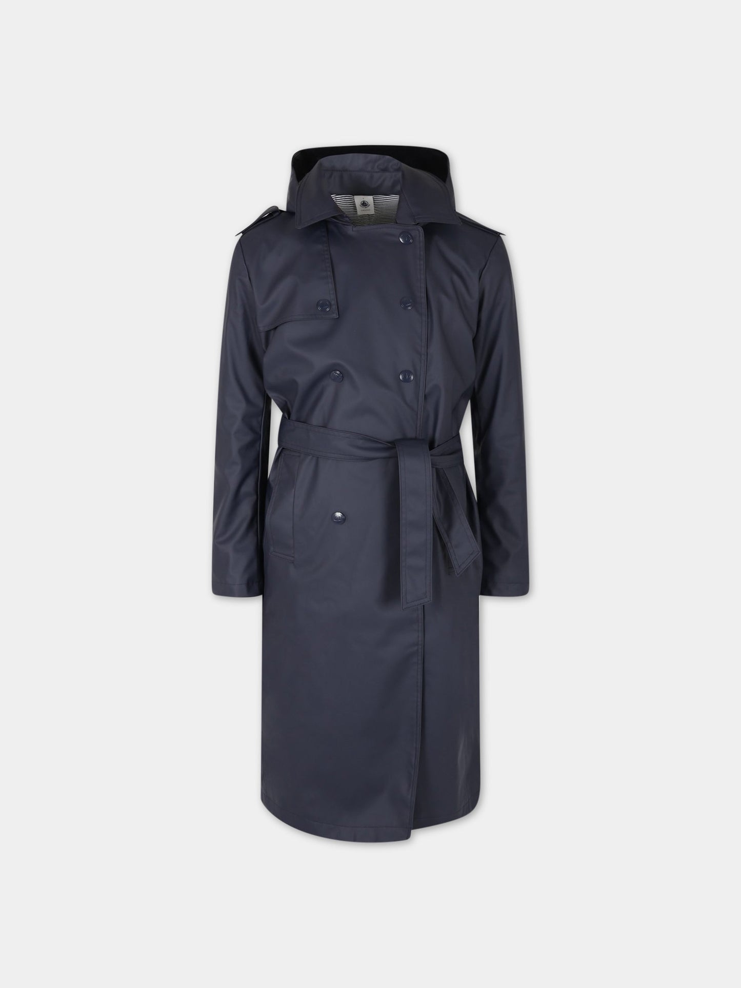 Trench blu  donna,Petit Bateau,A06N1 SMOKING