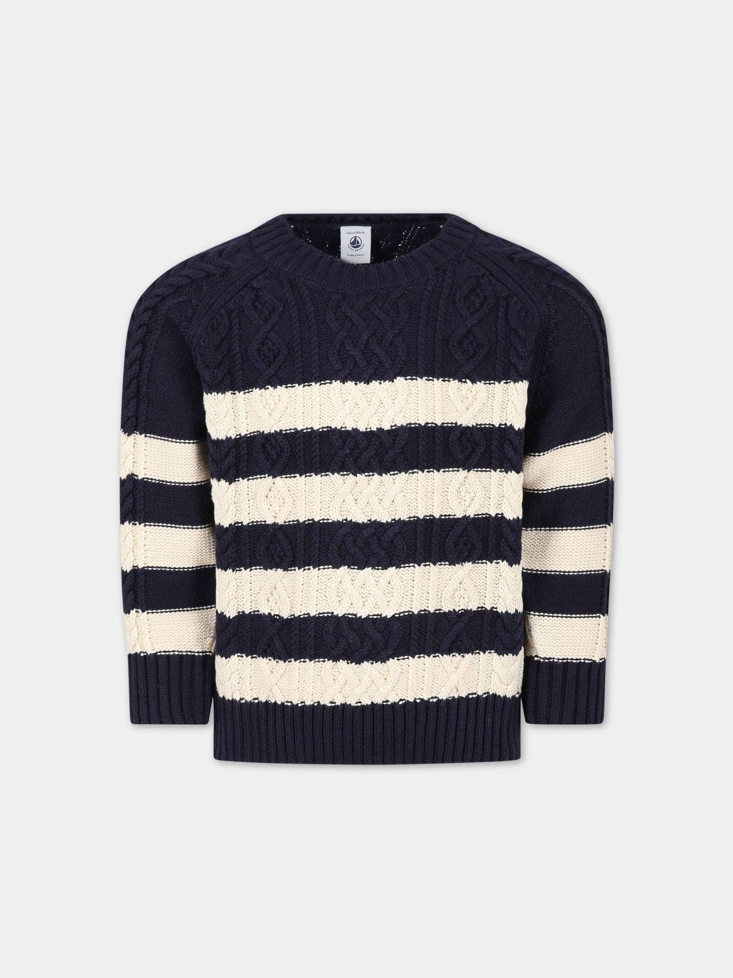 Maglione multicolor per bambino,Petit Bateau,A07M1 SMOKING/AVALANCHE