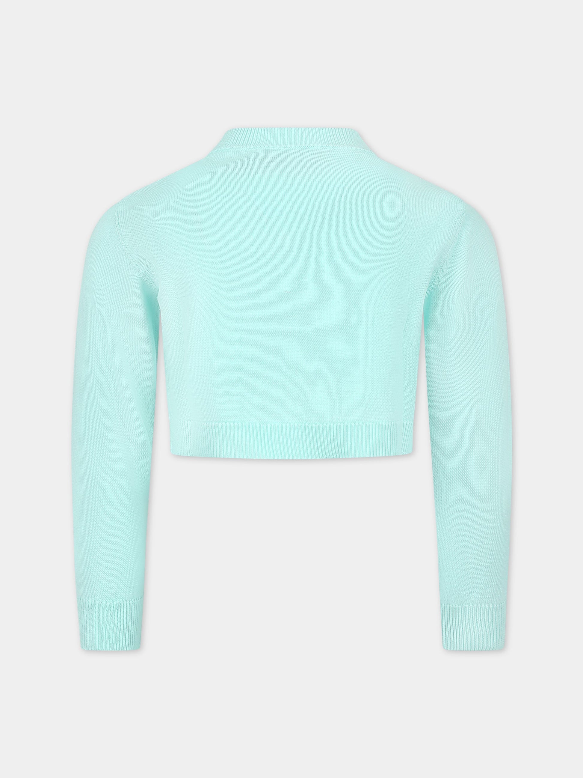 Cardigan verde per bambina con fiocchi,Simonetta,SS9A80 X0003 630