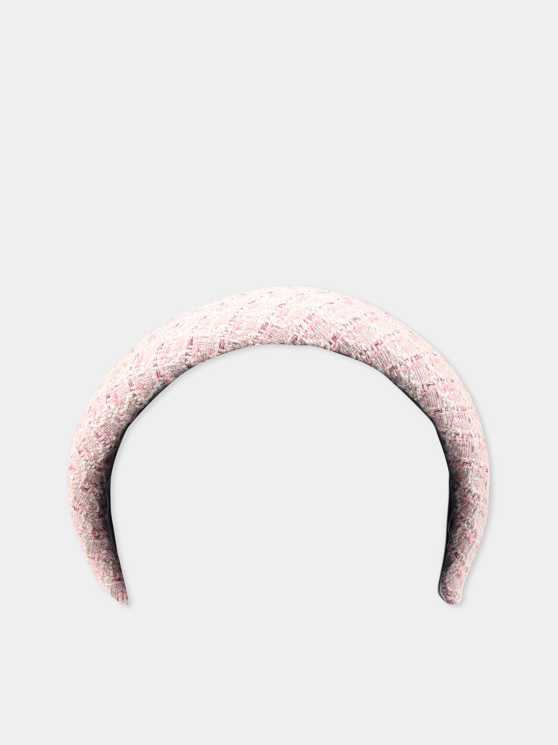 Cerchietto rosa per bambina con paillettes,Simonetta,SS0B24 E0103 505