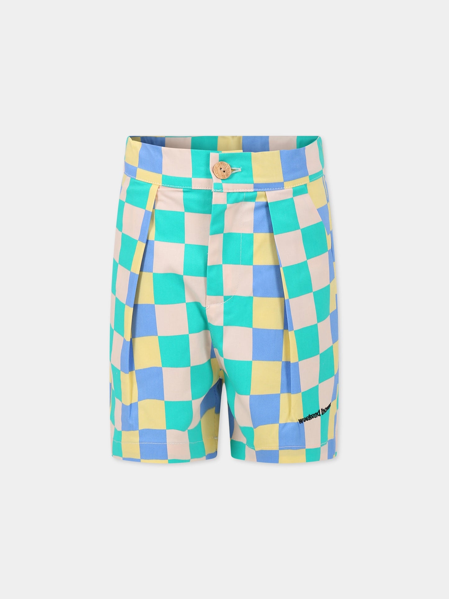 Shorts multicolor per bambini con logo,Weekend House Kids,782