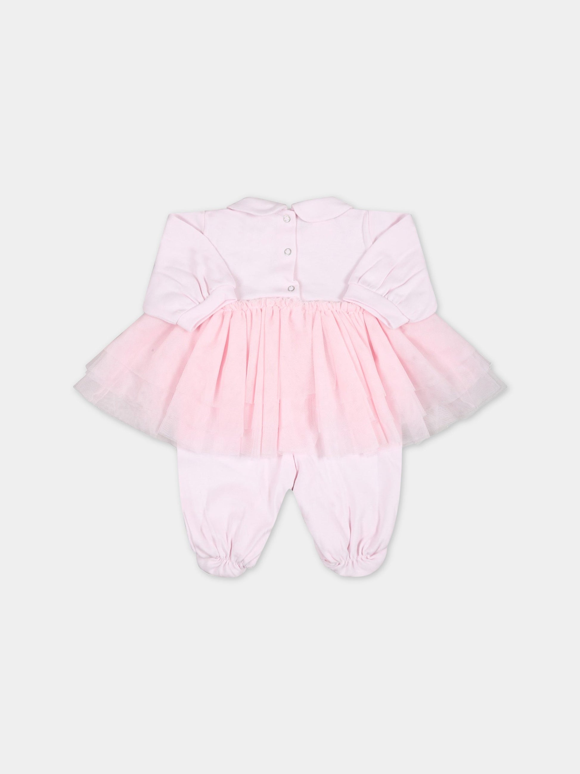 Tutina rosa per neonata con tutu,Monnalisa,35A210 1000 0091