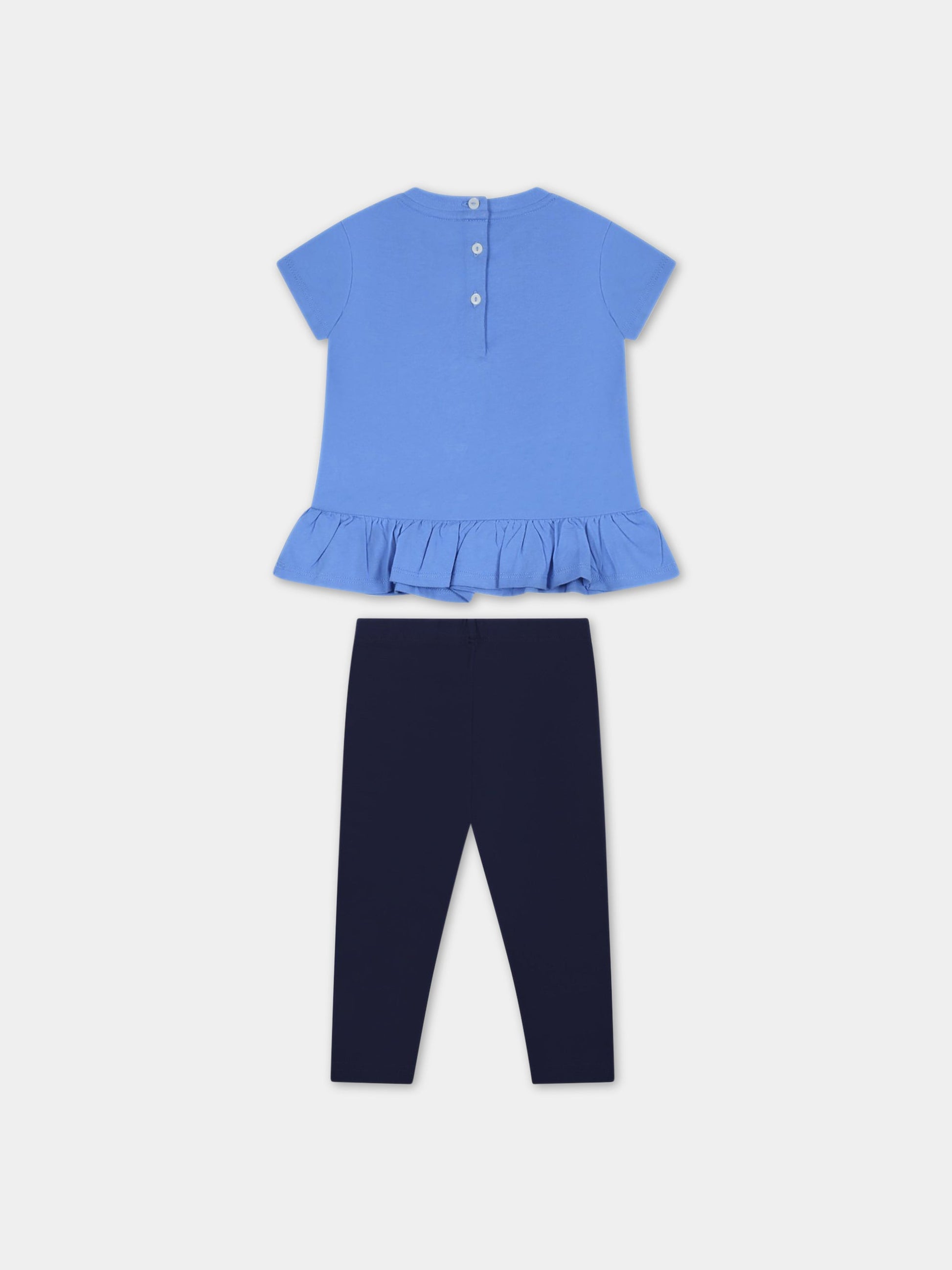 Completo multicolor per neonata con orso e logo,Ralph Lauren Kids,904084001
