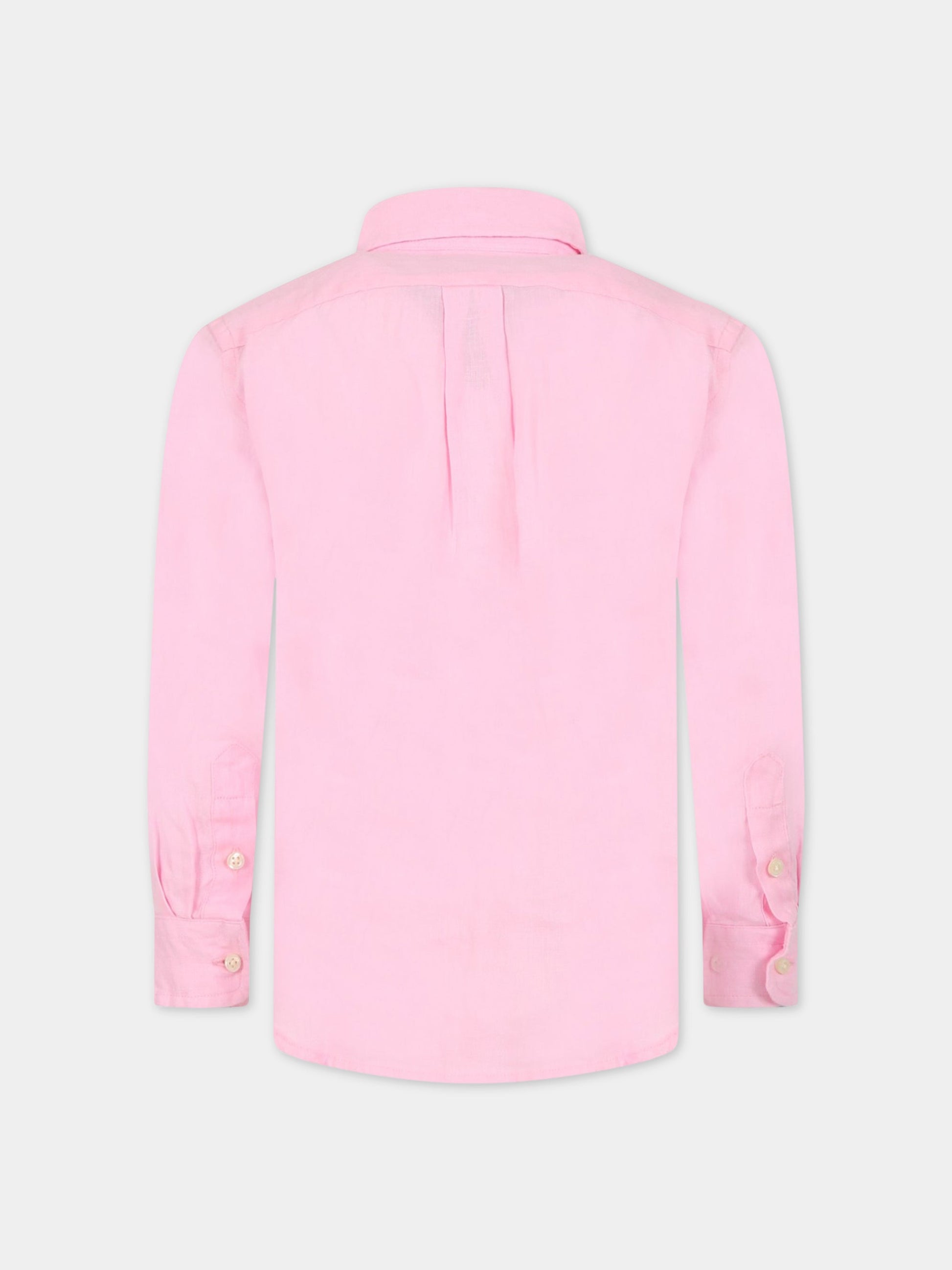 Camicia rosa per bambino con iconico cavallino,Ralph Lauren Kids,865270004