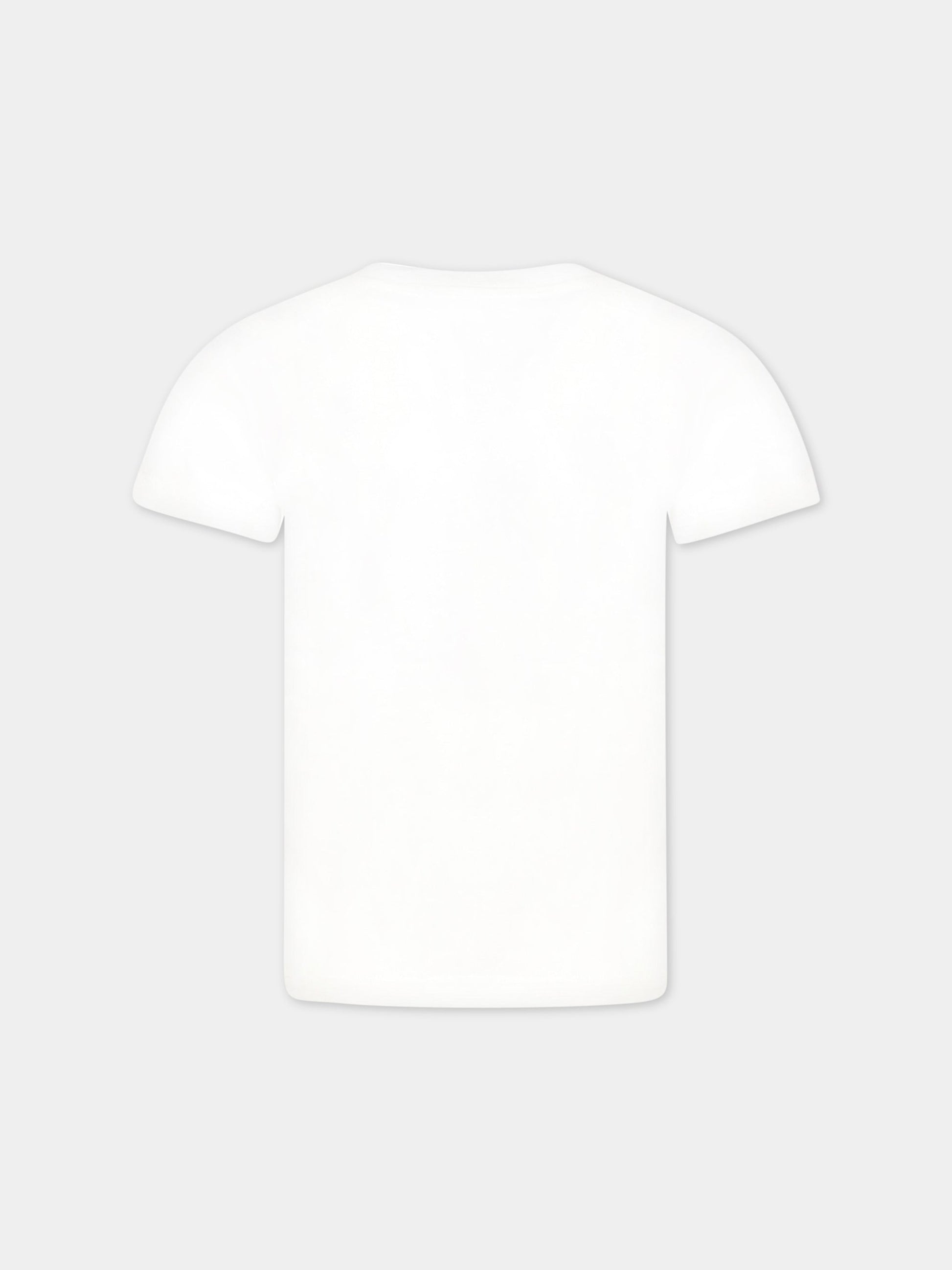 T-shirt bianca per bambina con Medusa,Versace,1000052 1A06483 2W070