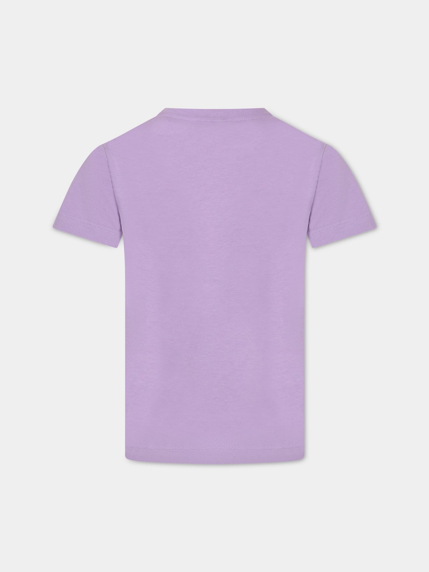 T-shirt viola per bambina con  Medusa,Versace,1000052 1A04790 2L720