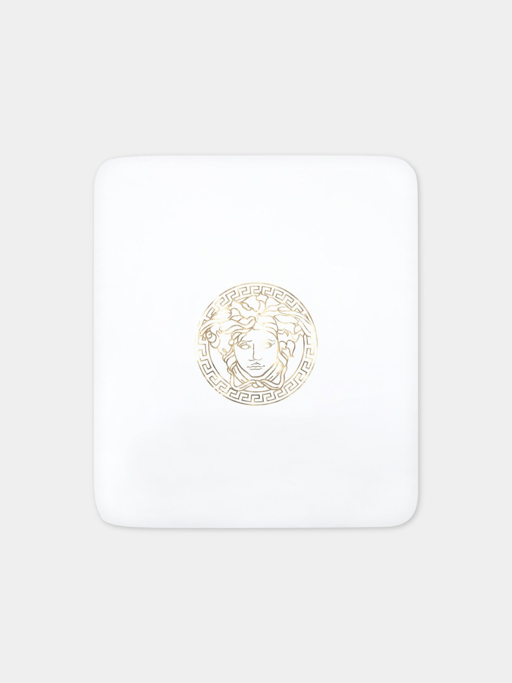 Coperta bianca per neonata con Medusa,Versace,1000092 1A06300 6W560