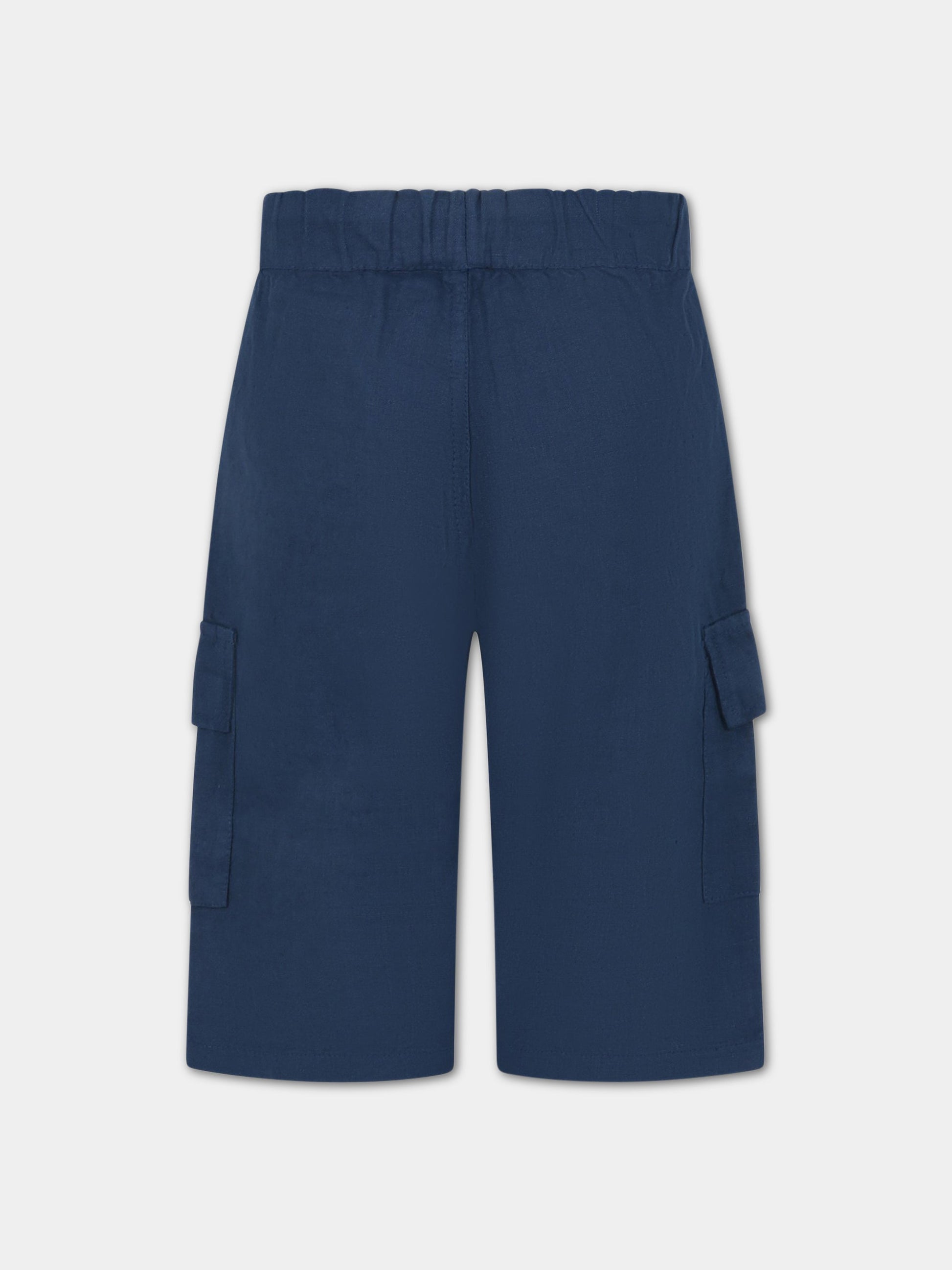 Bermuda blu per bambino in lino,Zhoe & Tobiah,LIN4 11