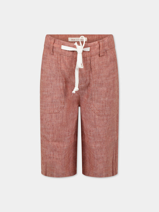 Shorts marrone per bambino,Zhoe & Tobiah,CLD1 99