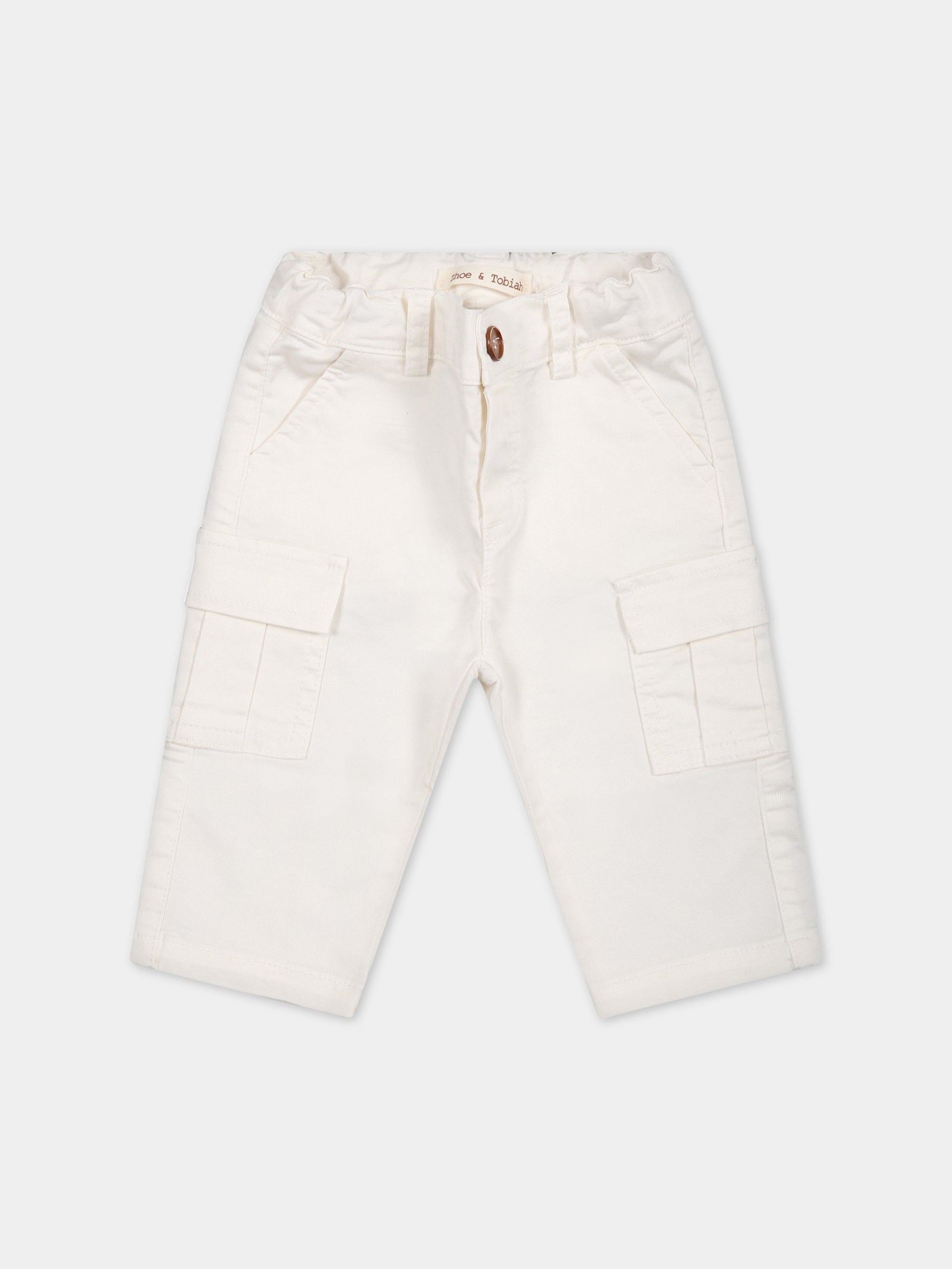 Pantaloni casual bianco per neonato,Zhoe & Tobiah,JPS8 1