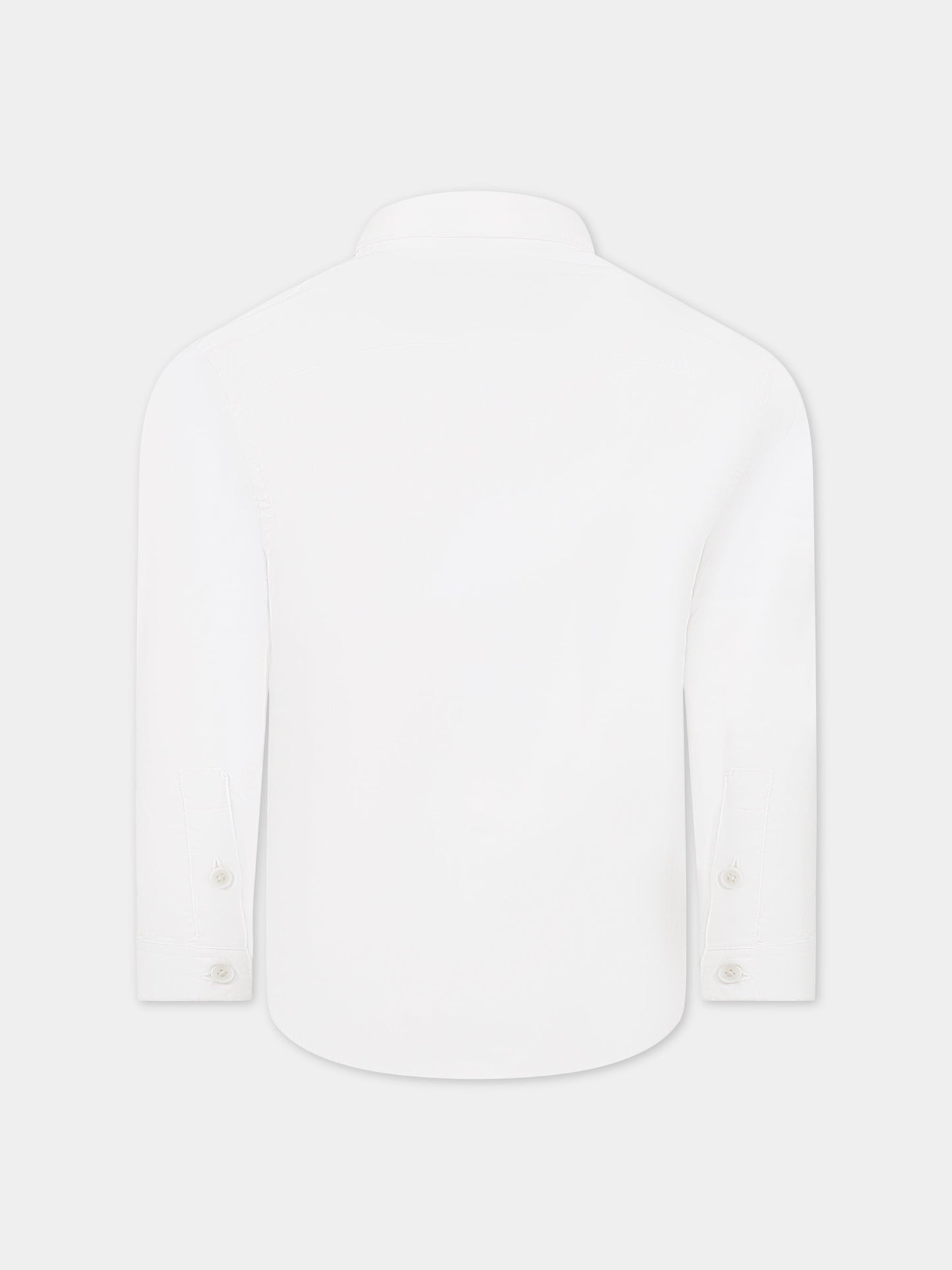 Camicia bianca per bambino con iconico coccodrillo,Lacoste,CJ5296 NBN