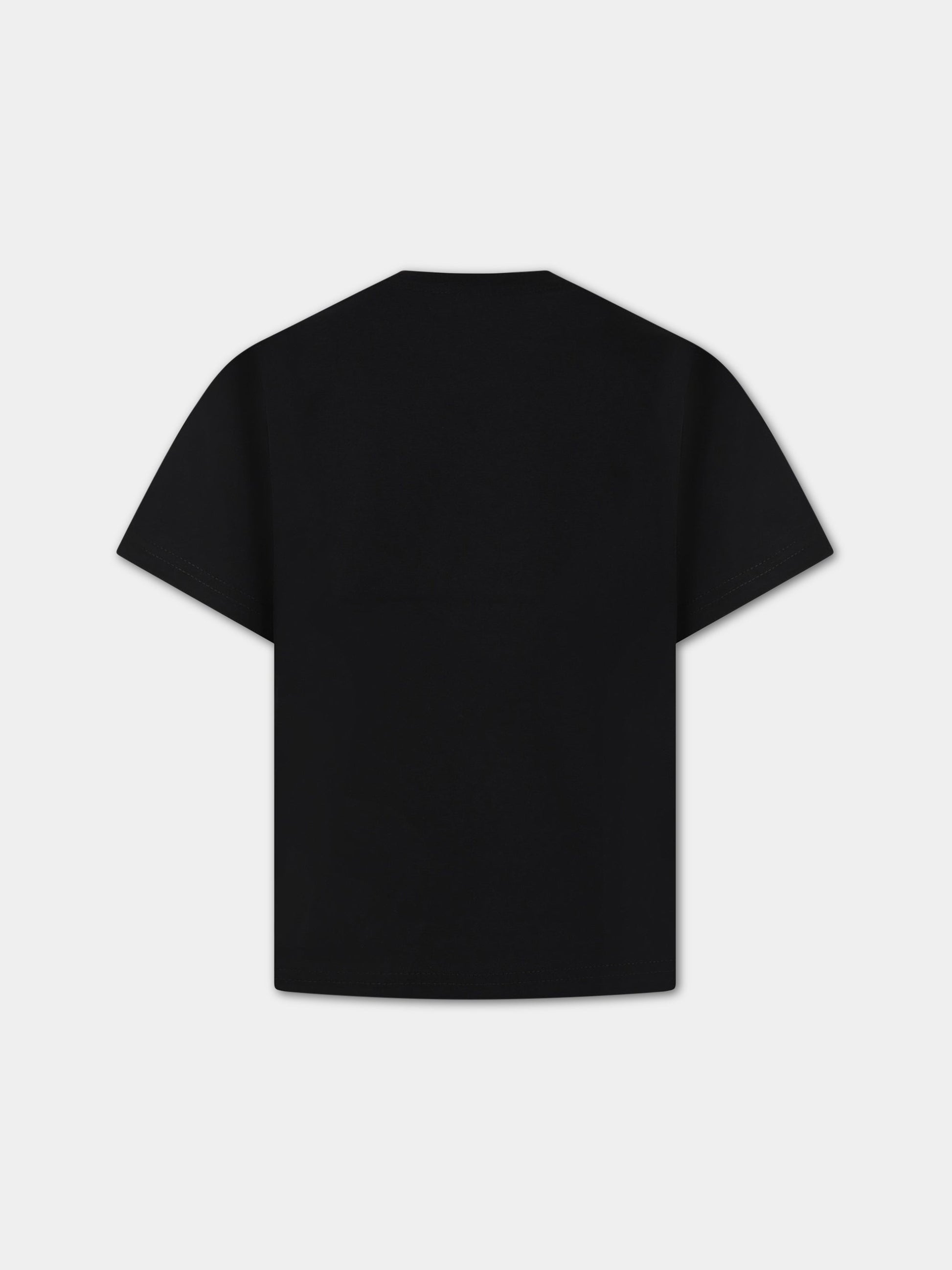 T-shirt nera per bambino con logo,Dsquared2,DQ1622 D004G DQ900