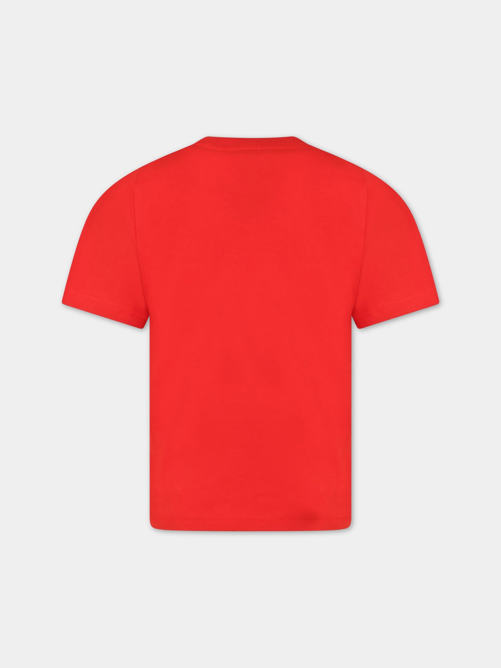 T-shirt rossa per bambino con logo,Dsquared2,DQ1770 D0A4C DQ413