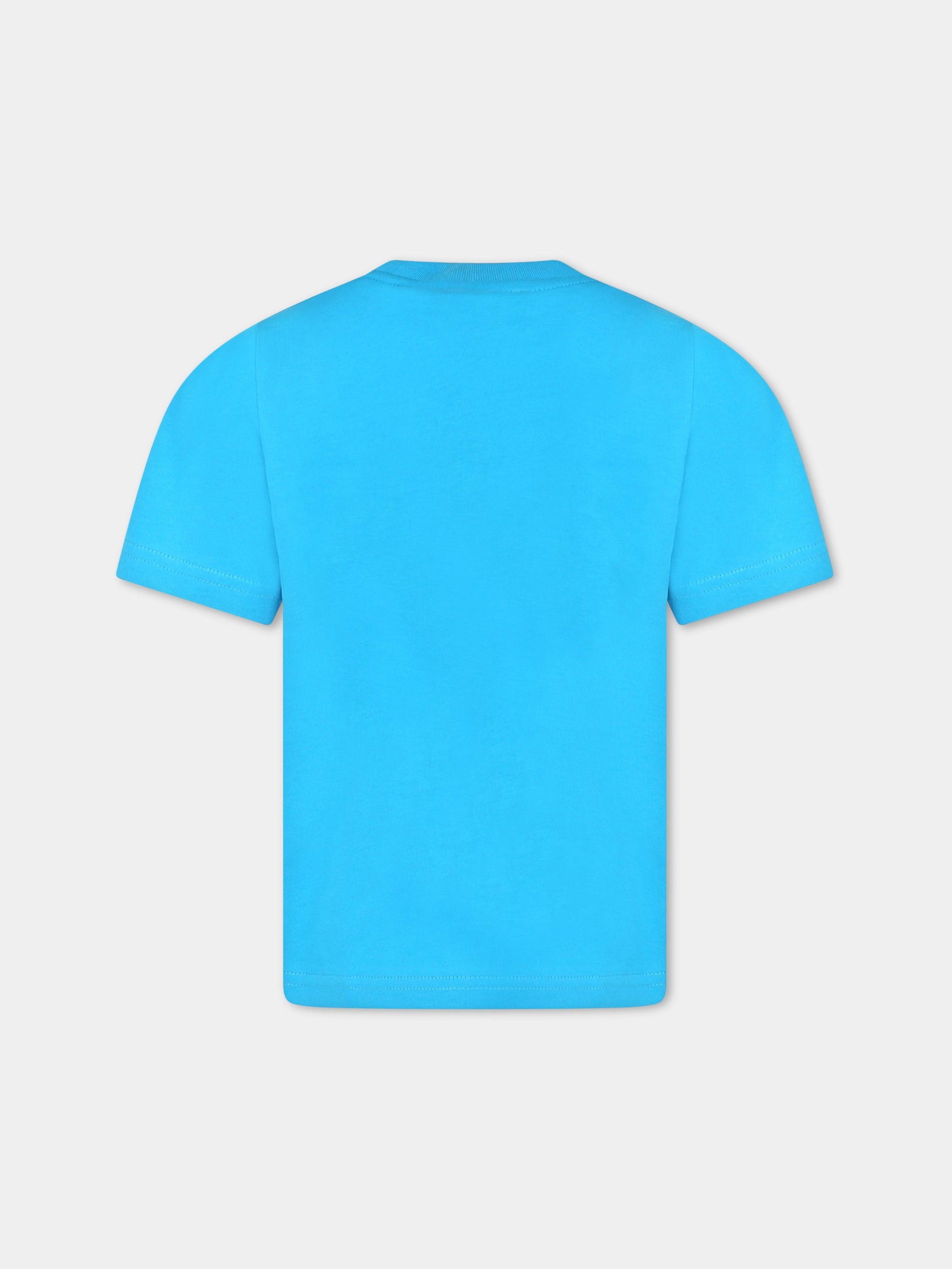 T-shirt azzurra per bambino con logo,Dsquared2,DQ1770 D0A4C DQ817