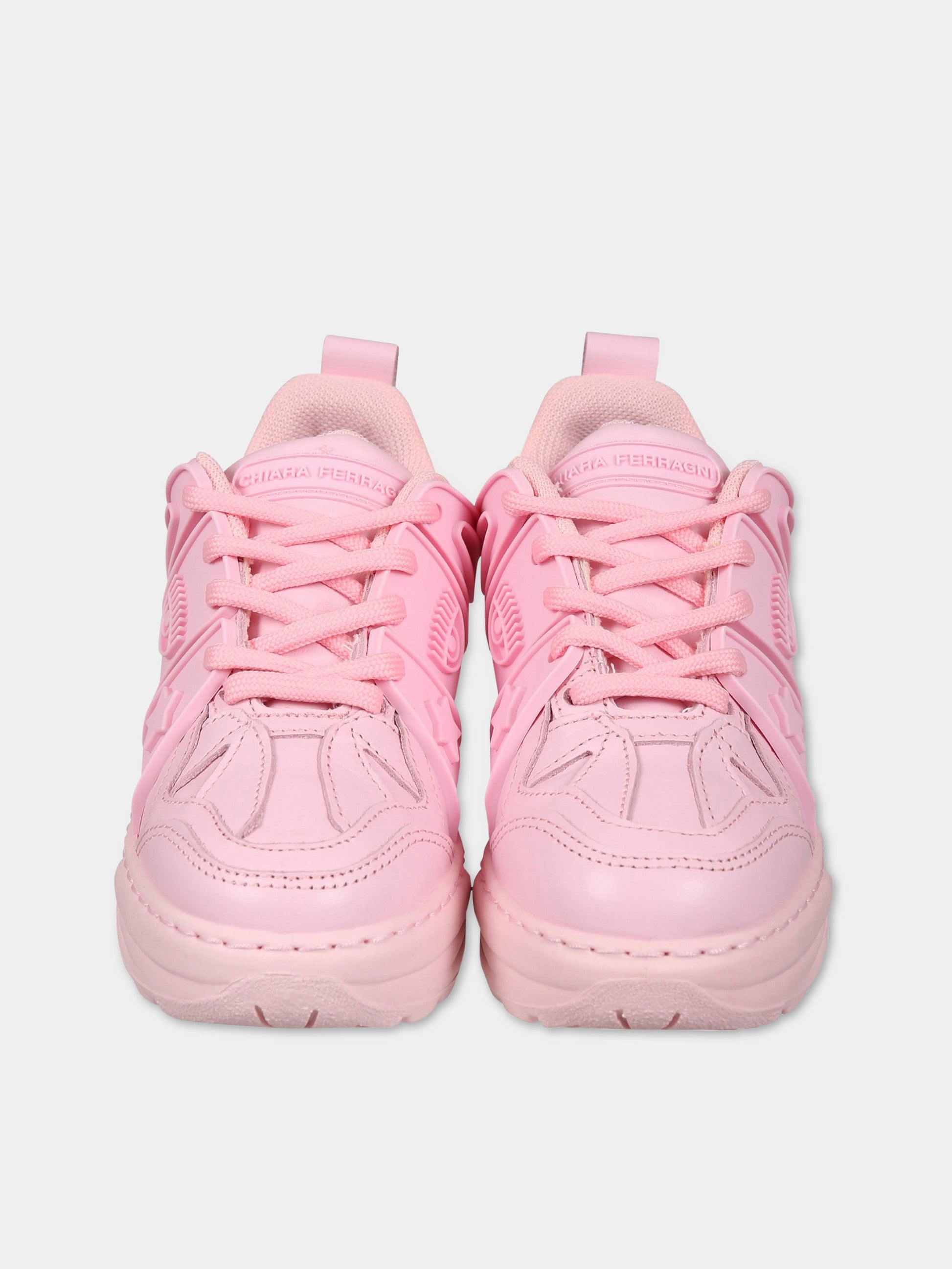 Sneakers rosa per bambina con iconici eyes flirting,Chiara Ferragni Collection,CFB200 012 K