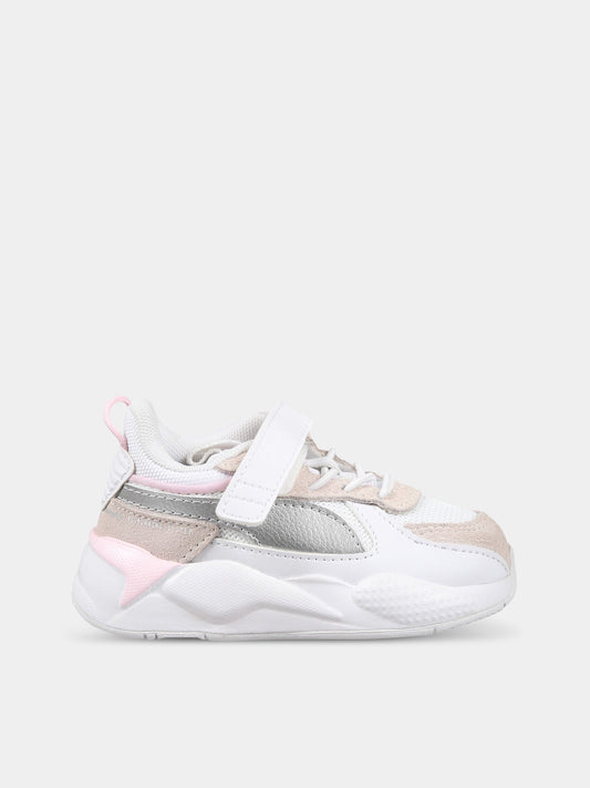 Sneakers bianche per bambina con logo,Puma,PU391986 391986 01