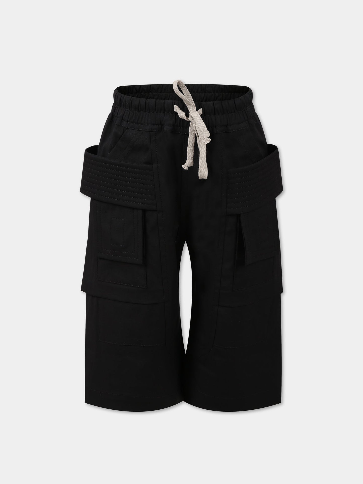 Shorts nero per bambino,Rick Owens,BG01C7382 TE 09