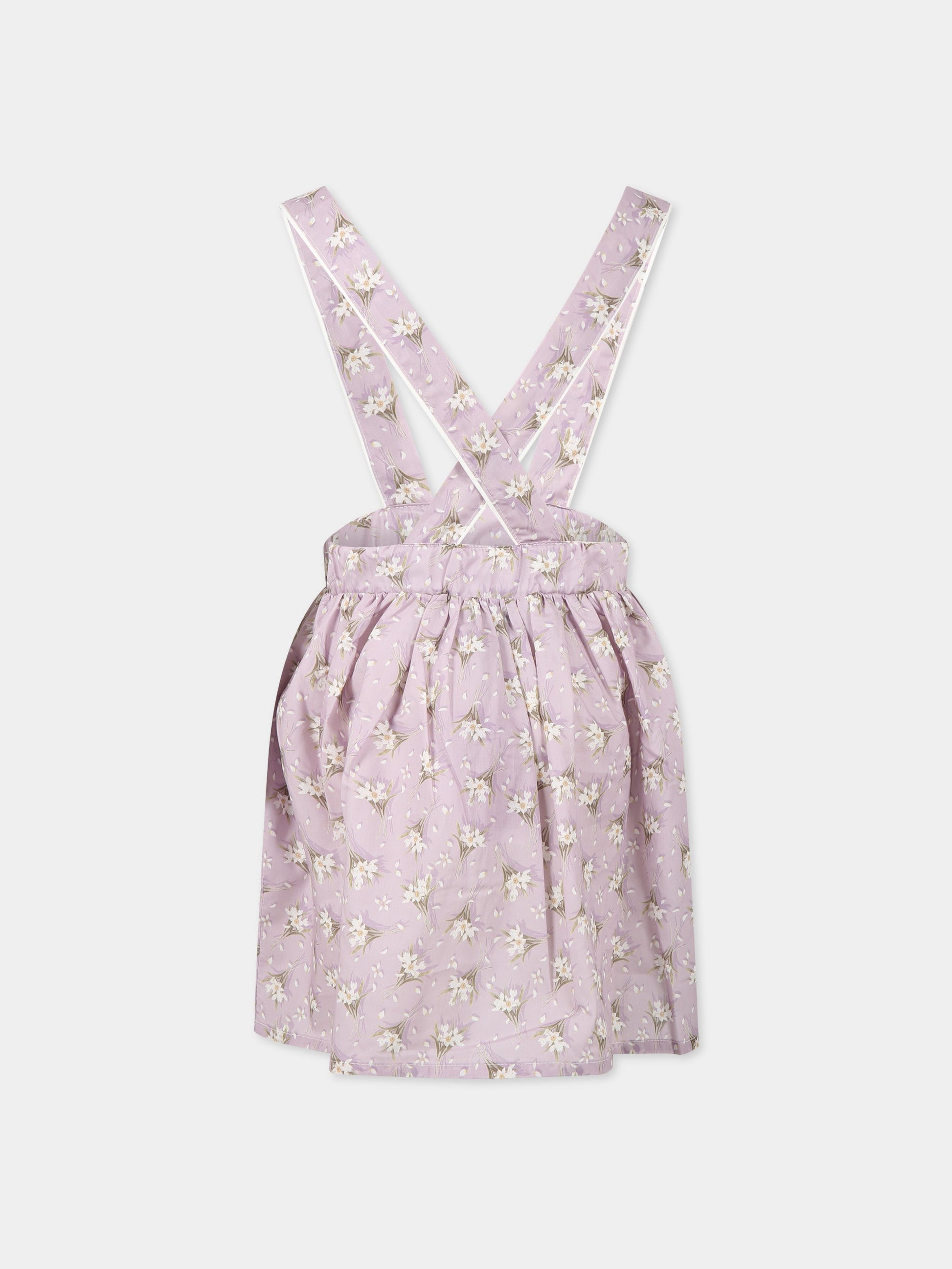 Gonna viola per bambina con stampa floreale,Paade Mode,232167520