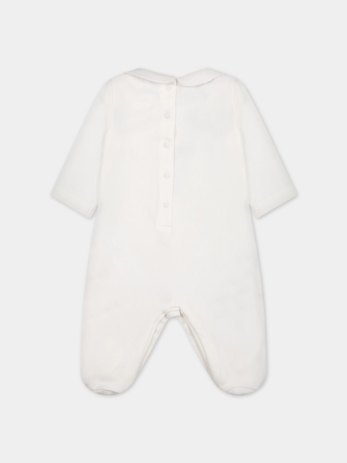 Set bianco per neonata con logo,Blumarine Baby,IA3126J6050 10602