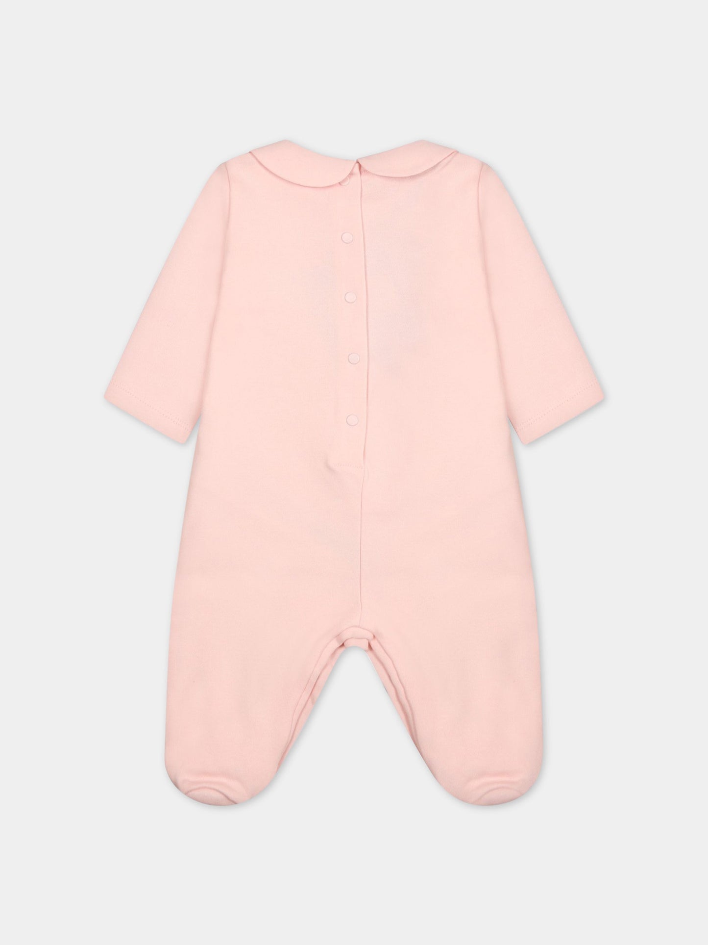 Set rosa per neonata con logo,Blumarine Baby,IA3126J6050 X0485