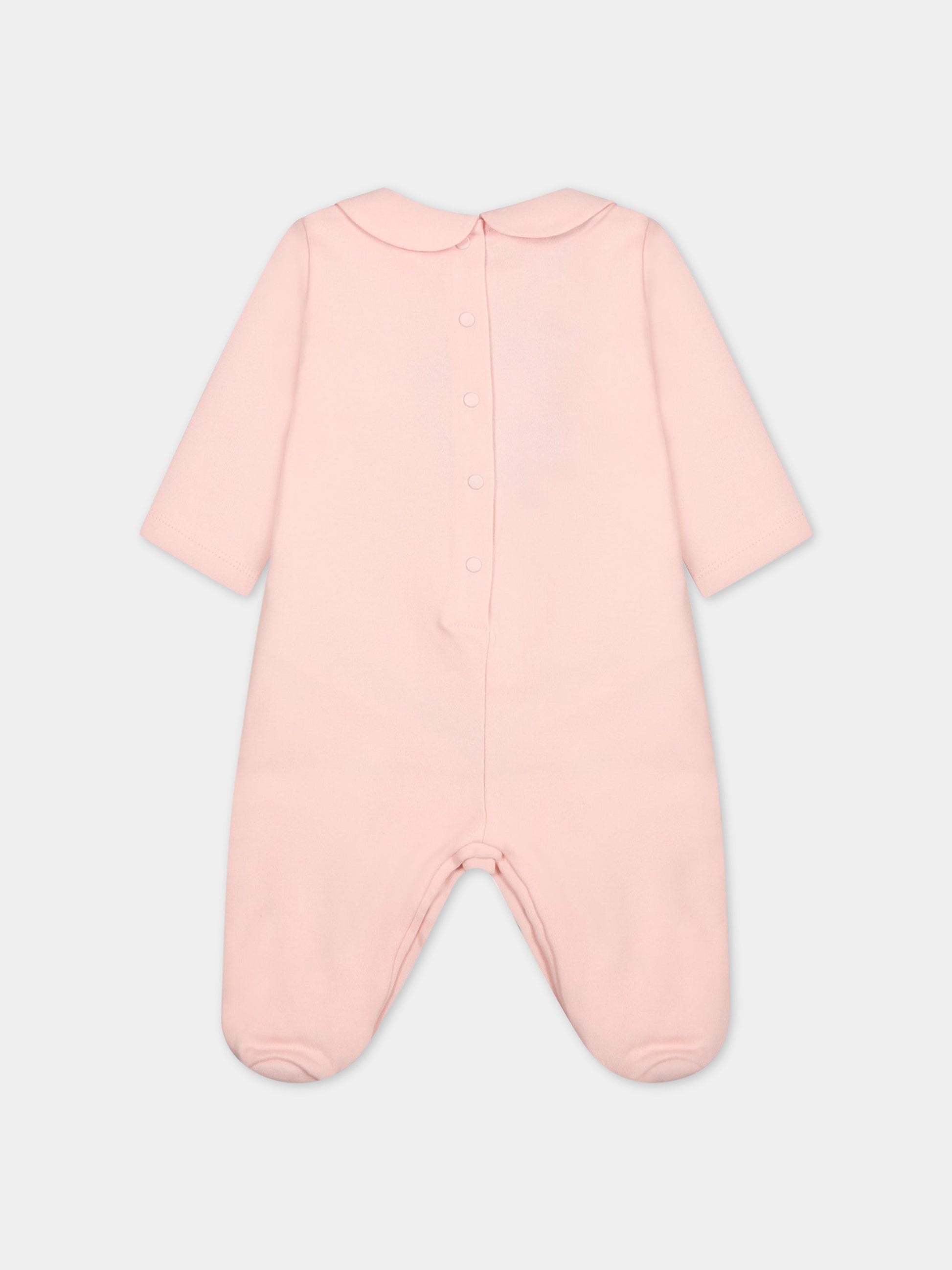 Set rosa per neonata con logo,Blumarine Baby,IA3126J6050 X0485