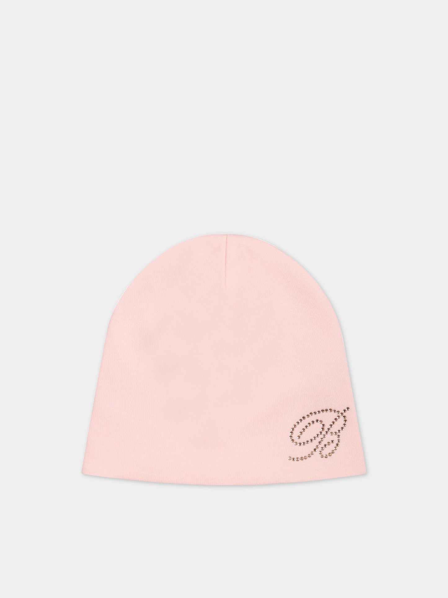 Set rosa per neonata con logo,Blumarine Baby,IA3126J6050 X0485