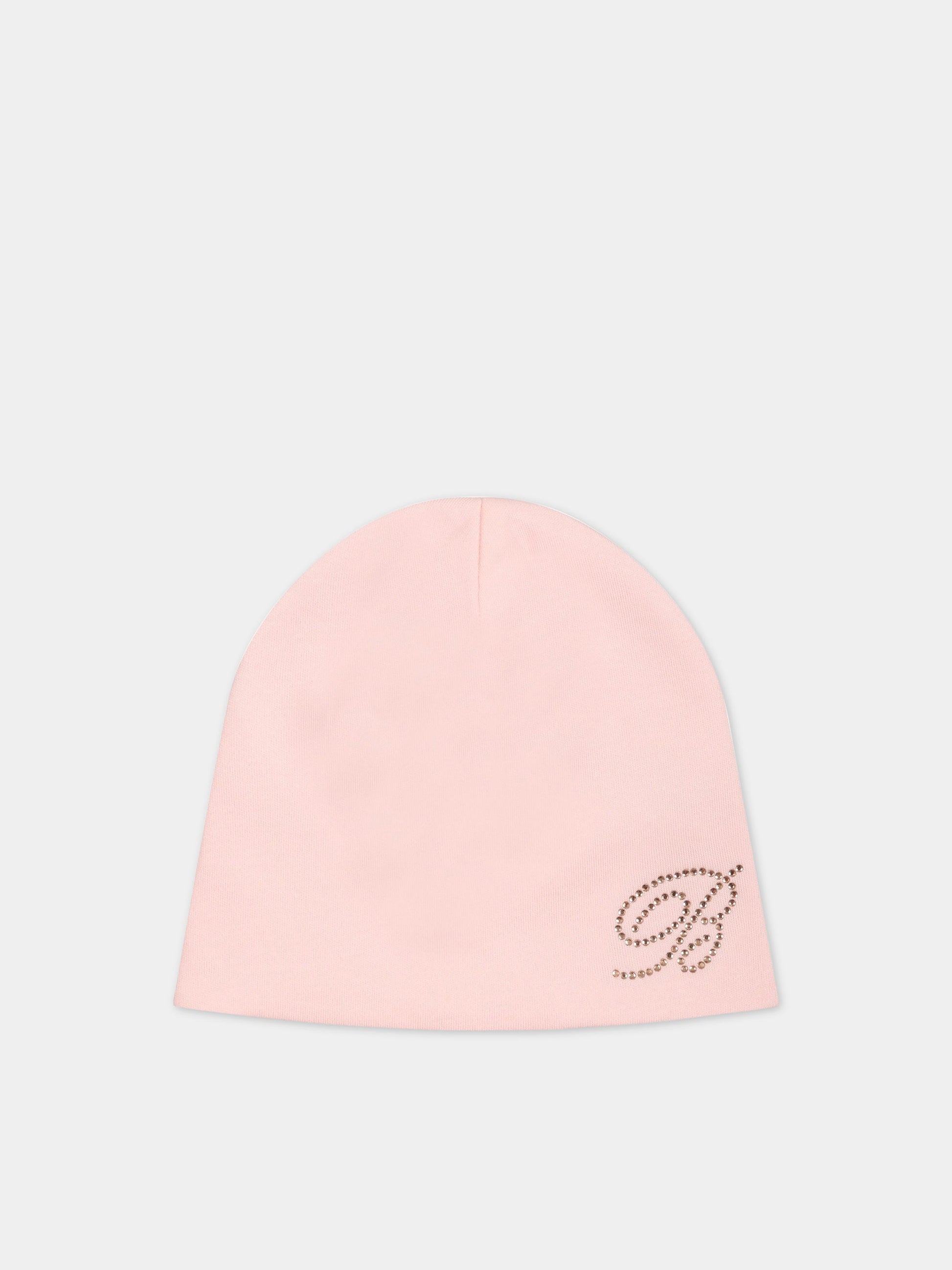 Set rosa per neonata con logo,Blumarine Baby,IA3126J6050 X0485