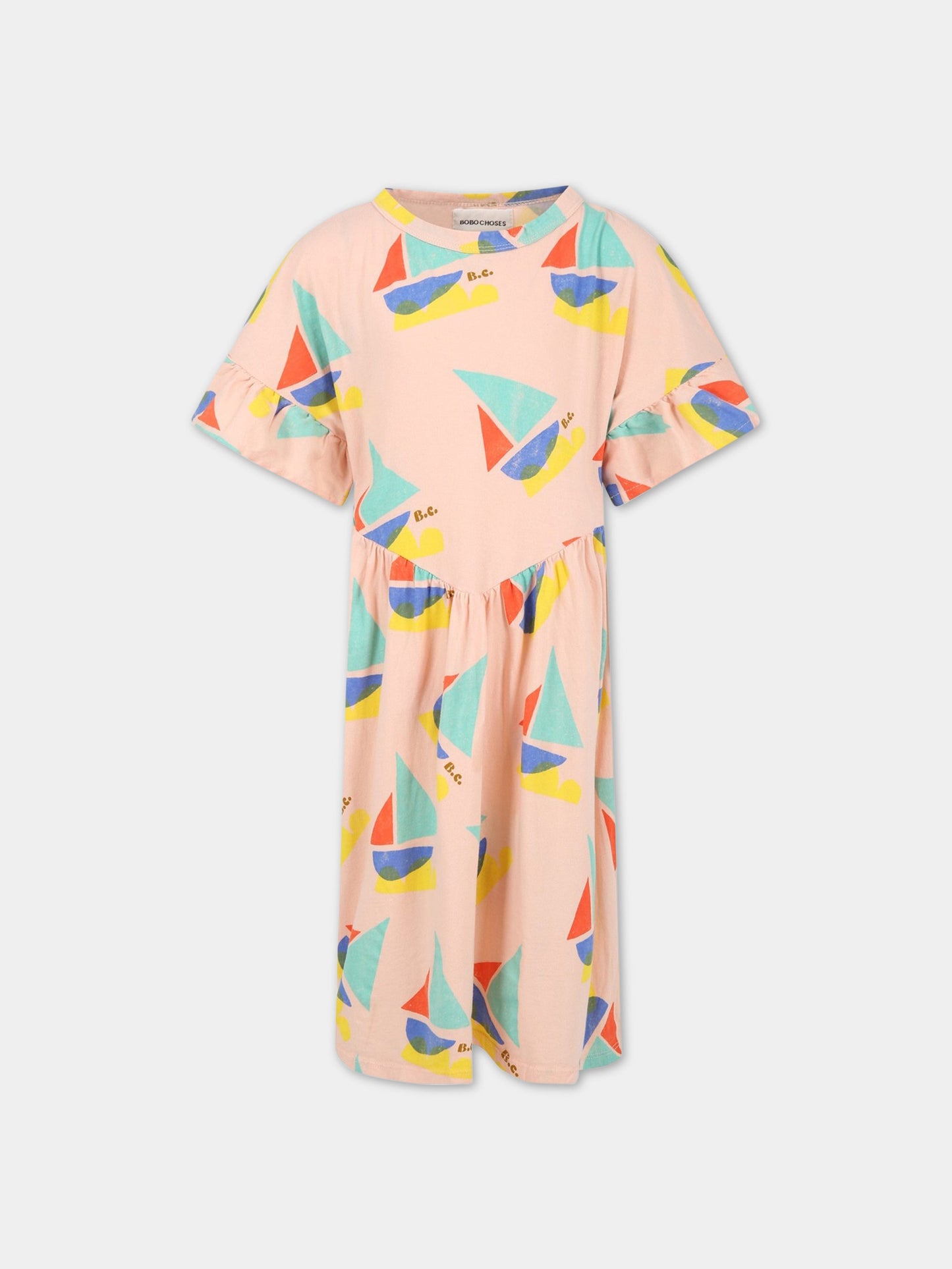 Vestiti rosa per bambina con logo,Bobo Choses,123AC125