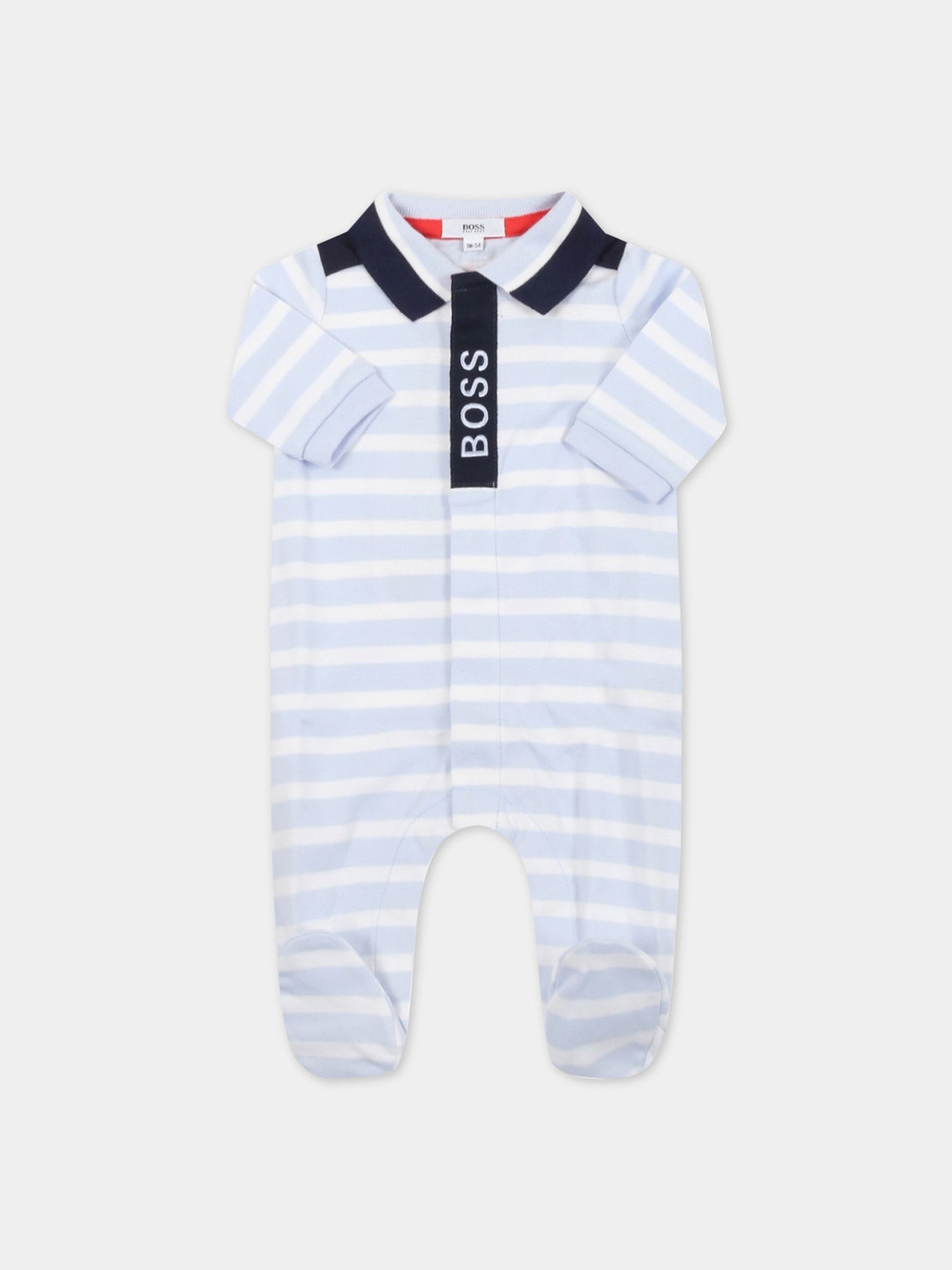 Tutina multicolor per neonato con logo,Hugo Boss,J97182 771