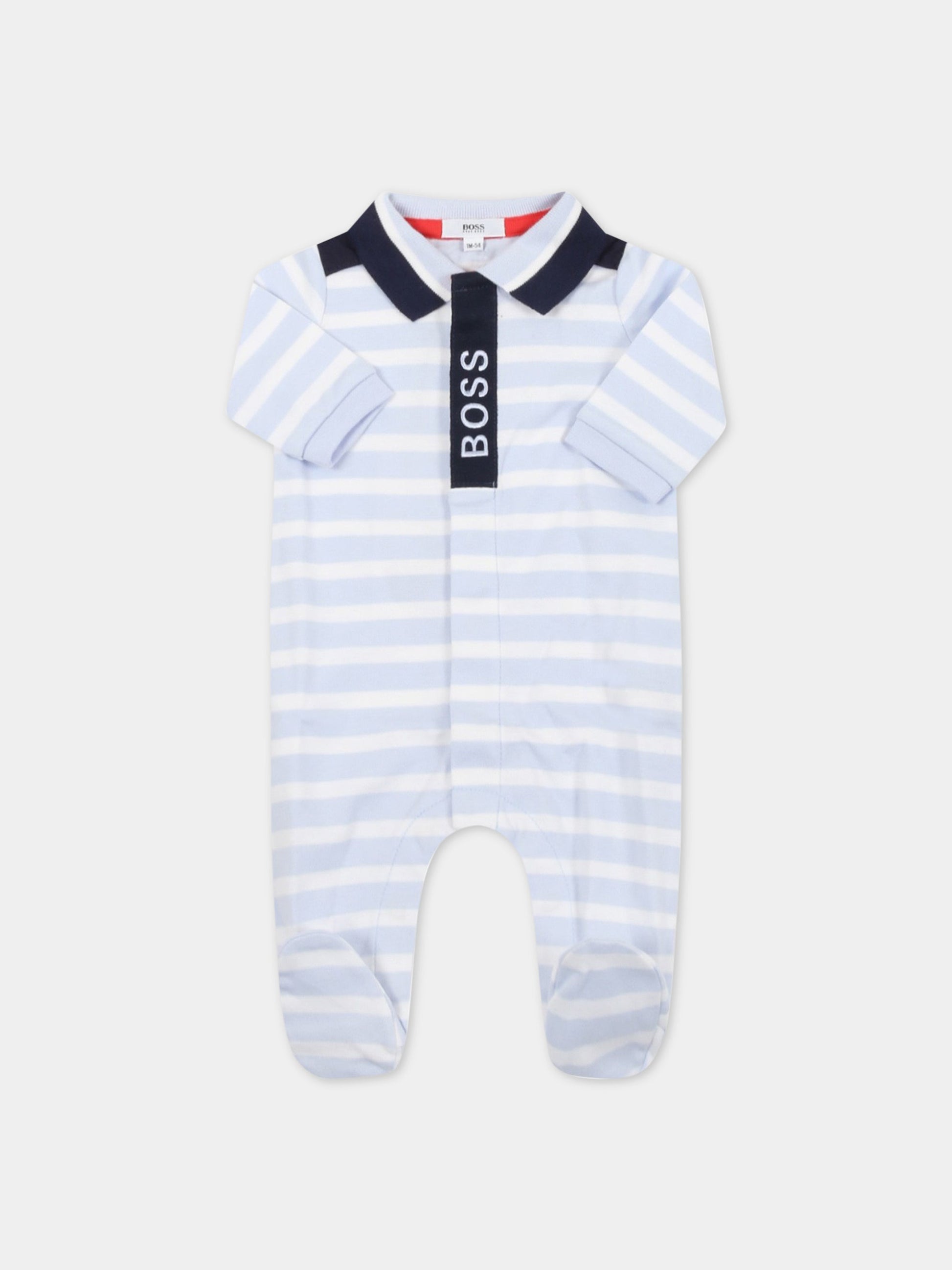 Tutina multicolor per neonato con logo,Hugo Boss,J97182 771