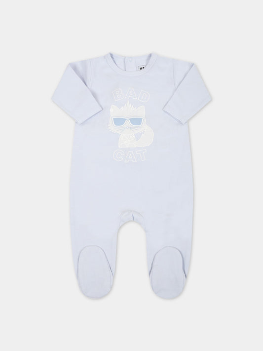 Tutina celeste per neonato con Choupette,Karl Lagerfeld Kids,Z97044 771